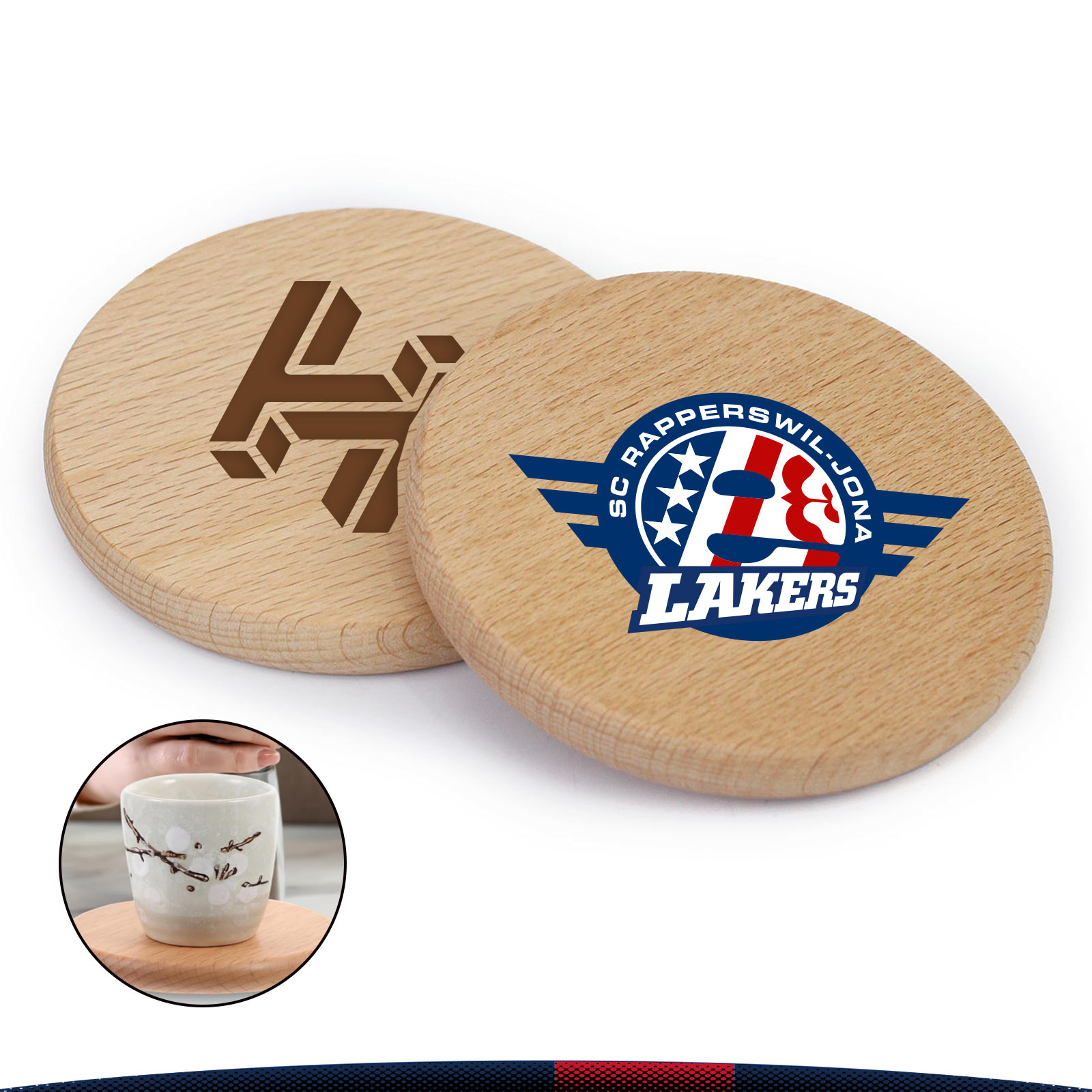 Faylen Beech Wood Round Coaster 3