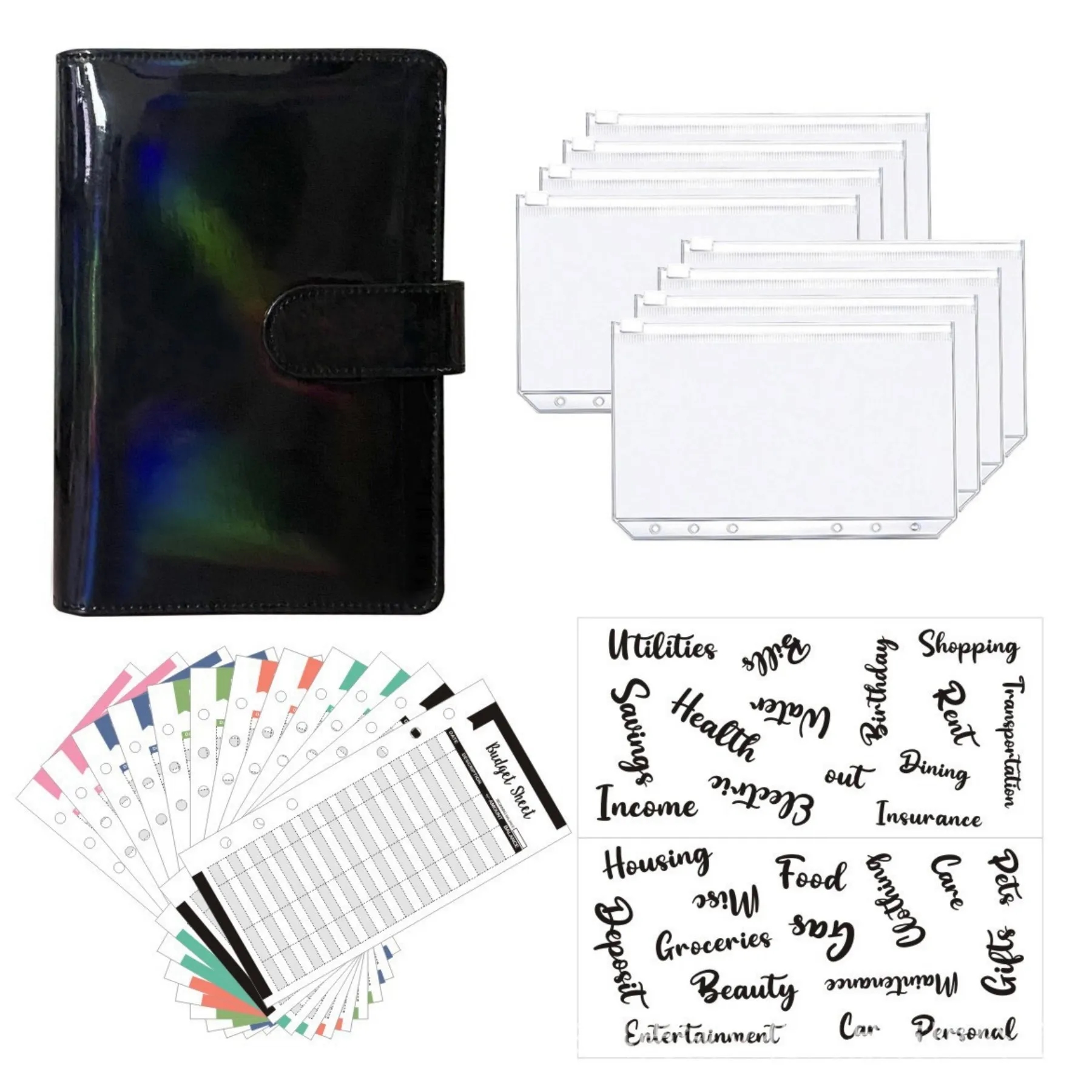 A6 PU Leather Binder Budget Planner 5