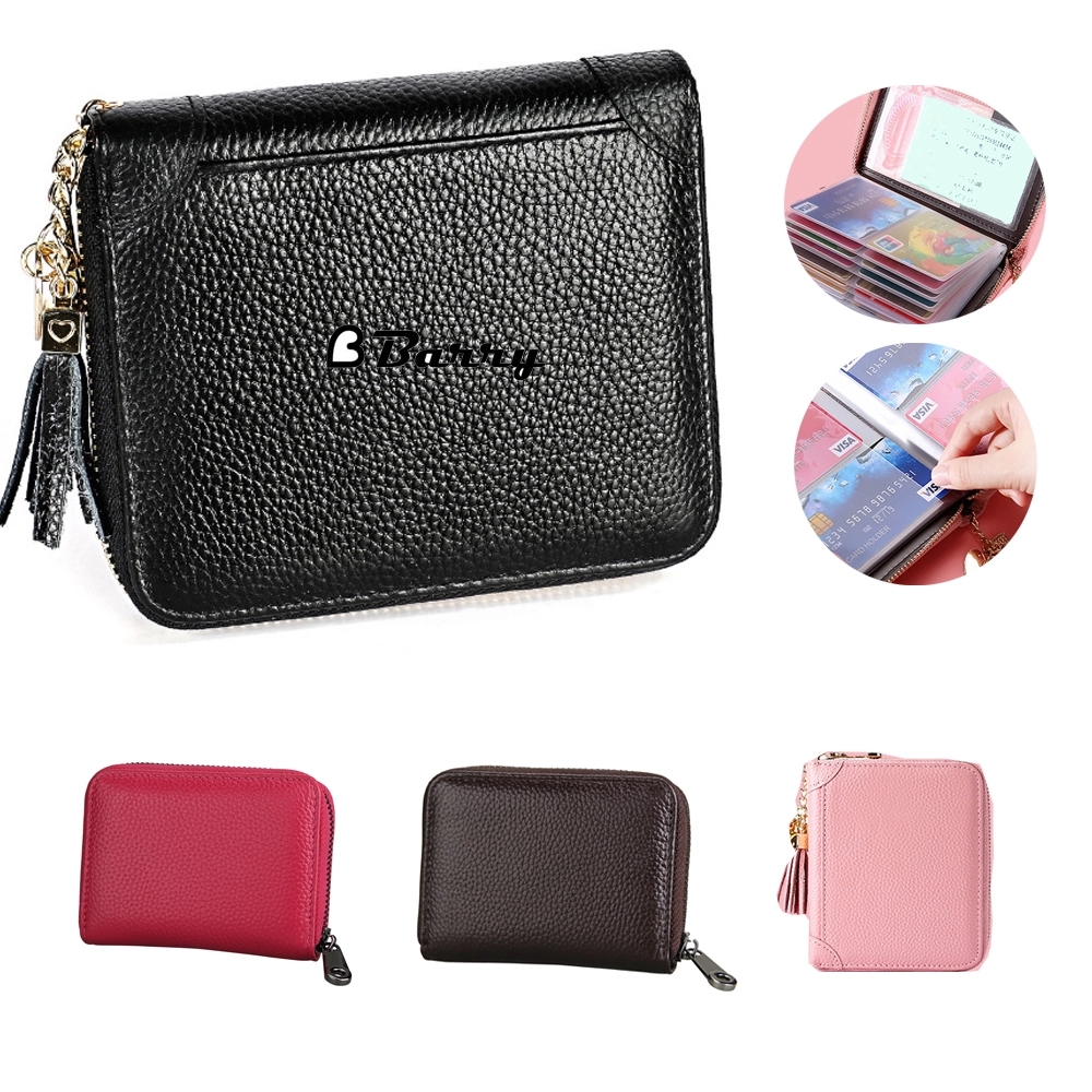 Retro Genuine Leather Pickup Bag Card Holder Wallet 5