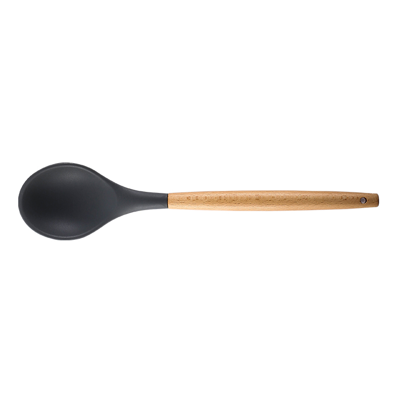 Silicone Cooking or Serving Utensil with Wooden Handle – Sold Individually or as a Set 29