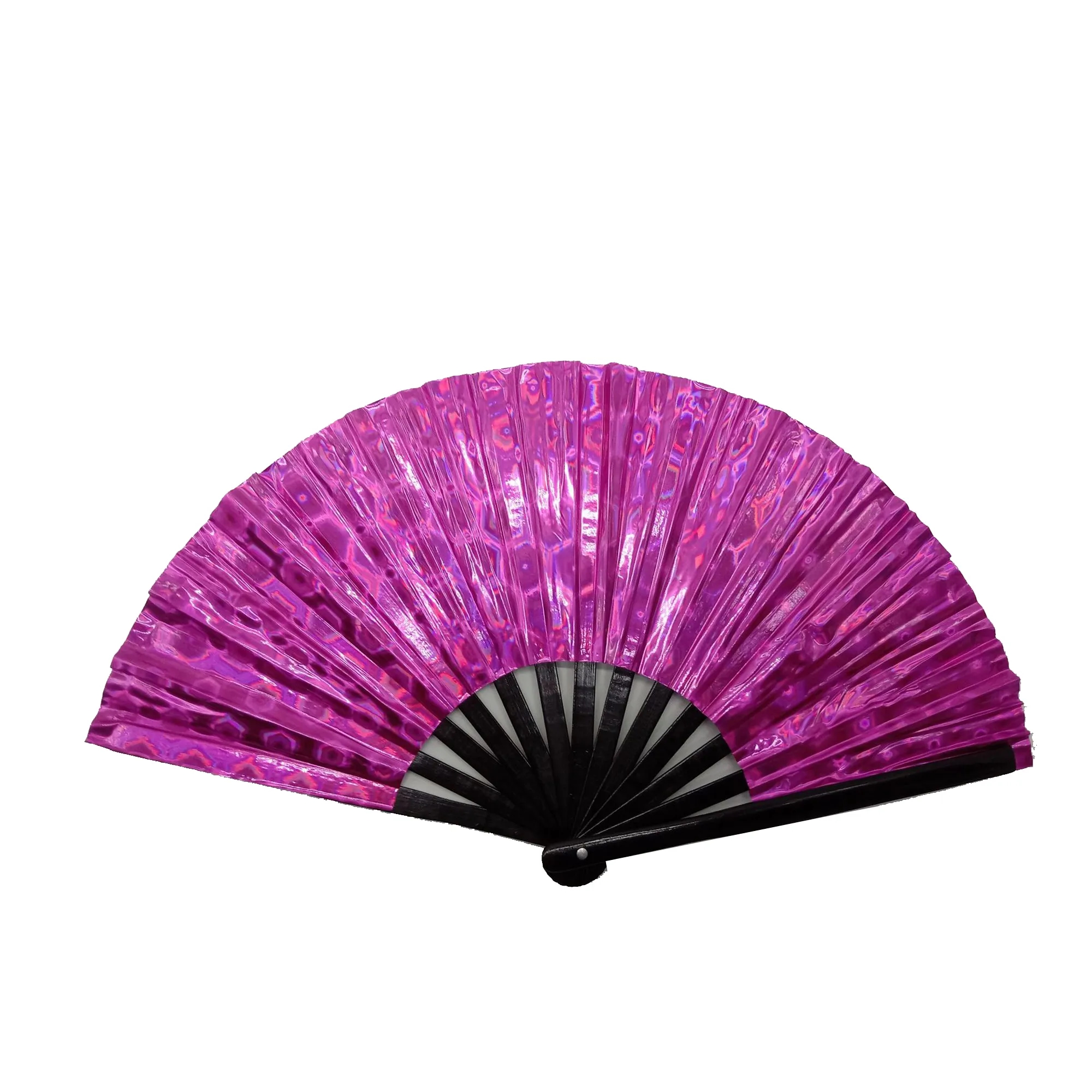 PCV Laser Film Large Bamboo Fan 11