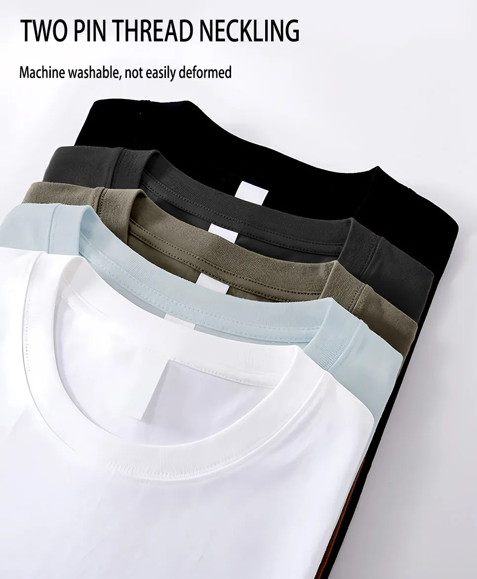 Wholesale 260gsm Heavyweight Cotton Tshirts Bulk Custom Logo Blank Tees 3