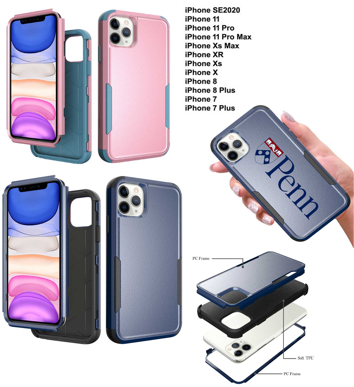 iBank ® Shockproof Case for iPhone 16, 16 Plus, 16 Pro, 16 Pro Max. Free Shipping 2