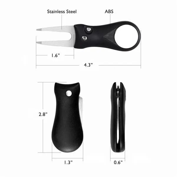 Golf Divot Repair Tool Foldable Switchblade 7