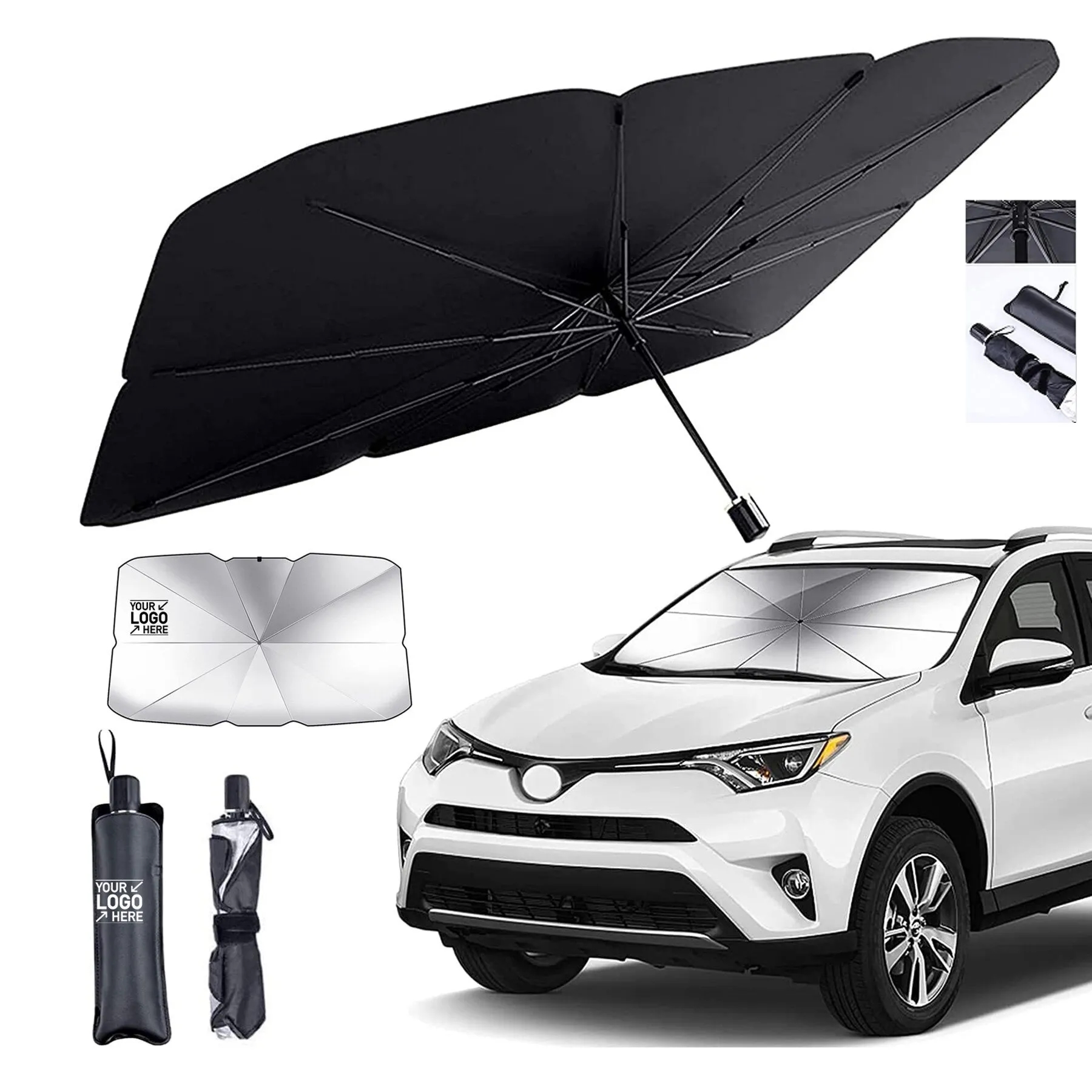 Car Front Window Foldable Umbrella Reflective Sunshade 3