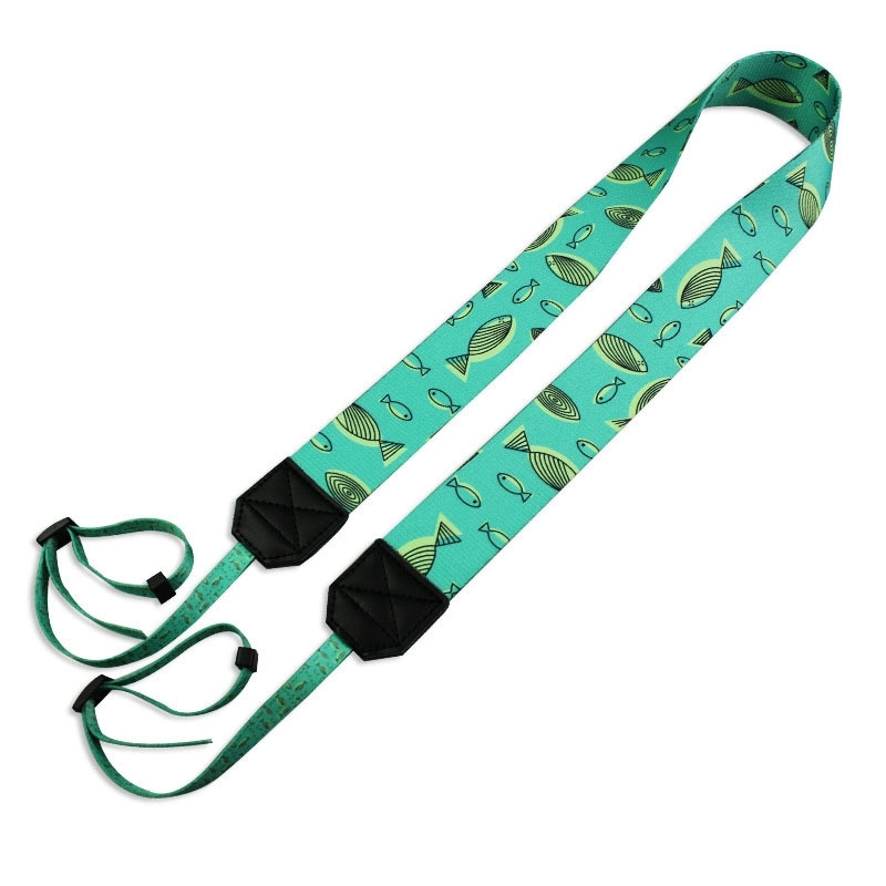 Custom Polyester and Leather Cut logo Camera Straps 5