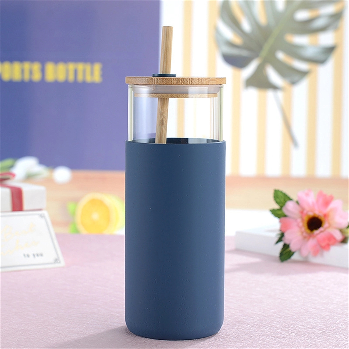 17 Oz Glasstumblers With Silicone Protective Sleeve 3