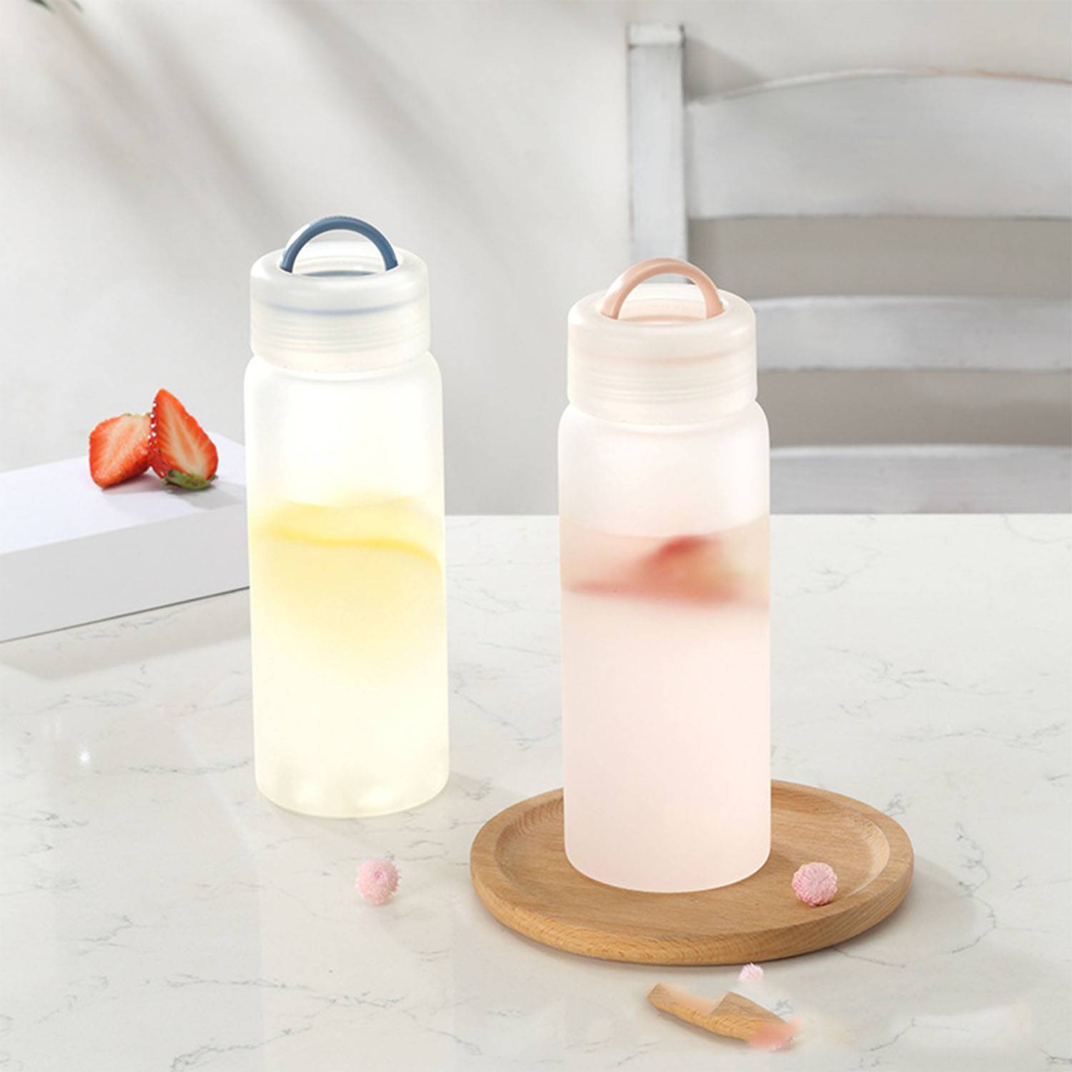 14.8oz Transparent Glass Portable Cup 4