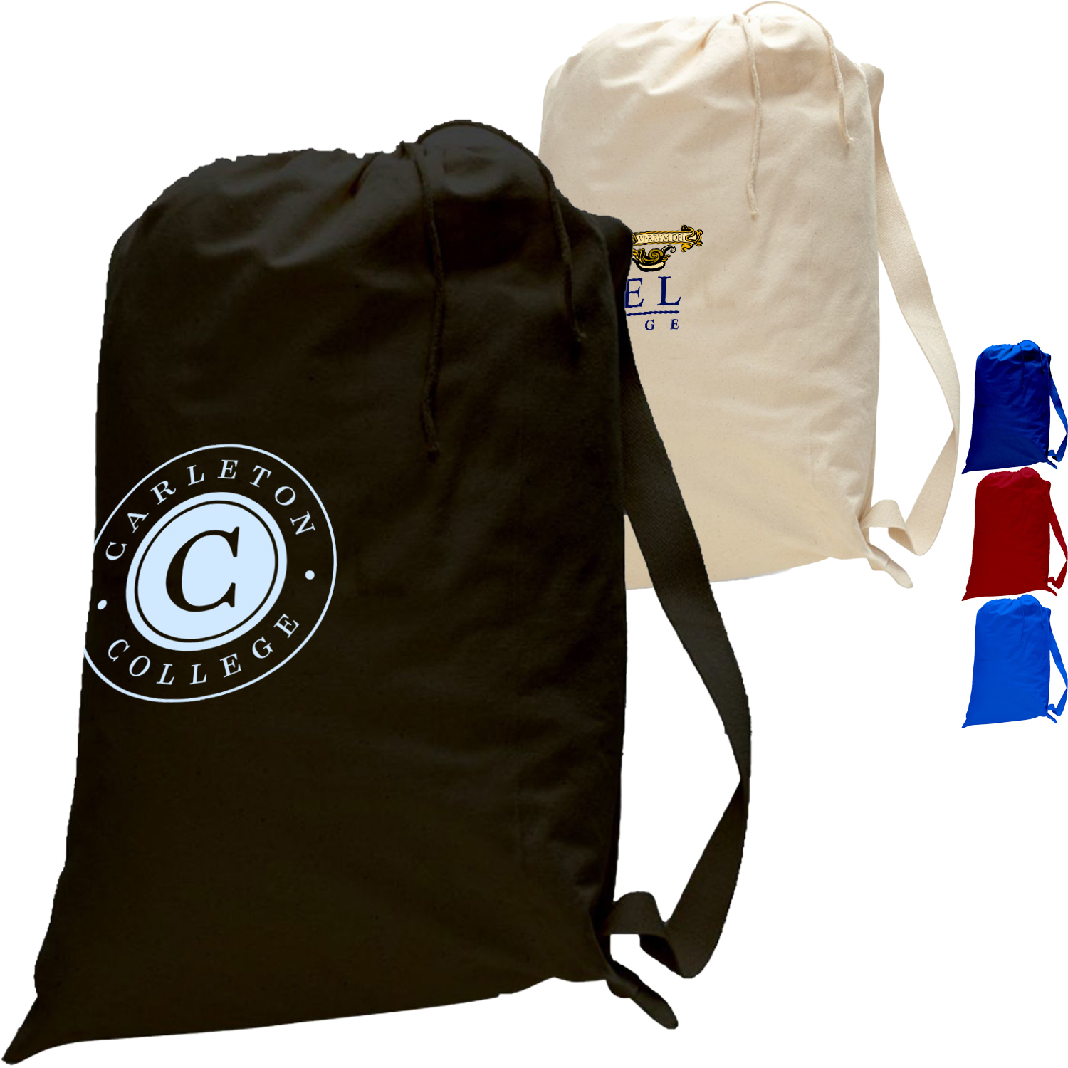 Cotton Canvas Drawstring Bag USA Decorated 3