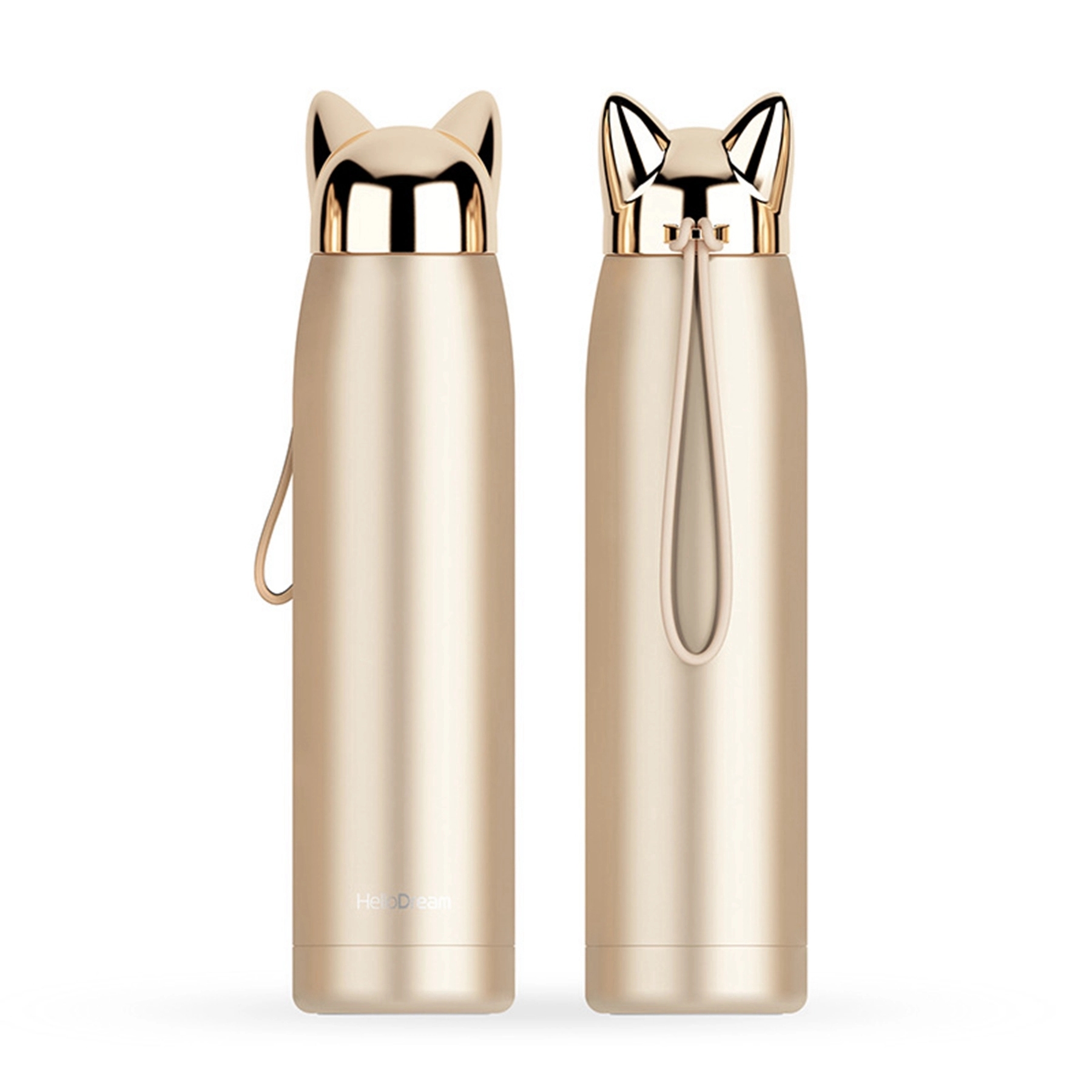 11 OZ. Stainless Steel Fox Shape Vacuum Bottle with Strap 3
