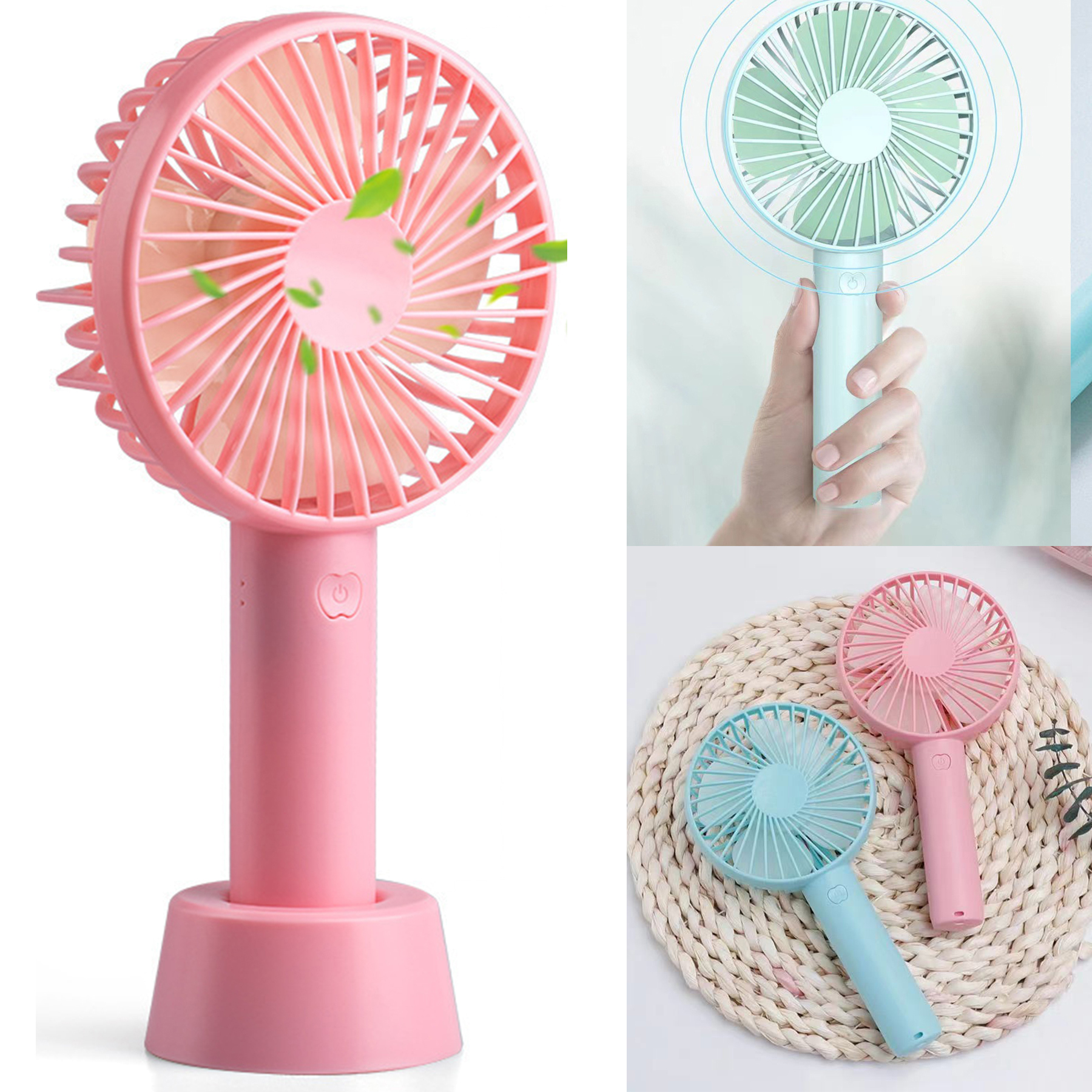 Portable Handheld Fan with Charging Base 2