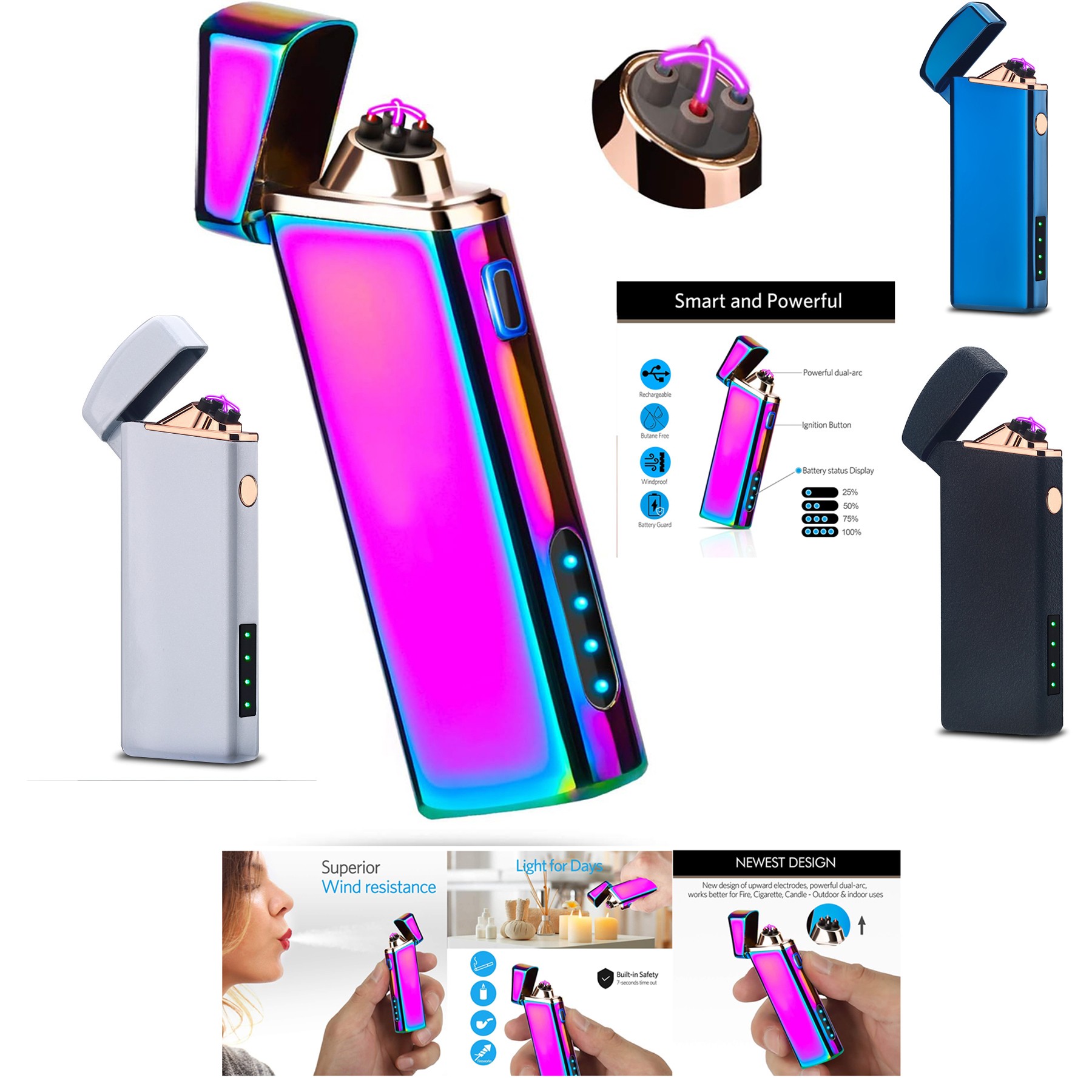 Electric Arc Windproof Lighter 3