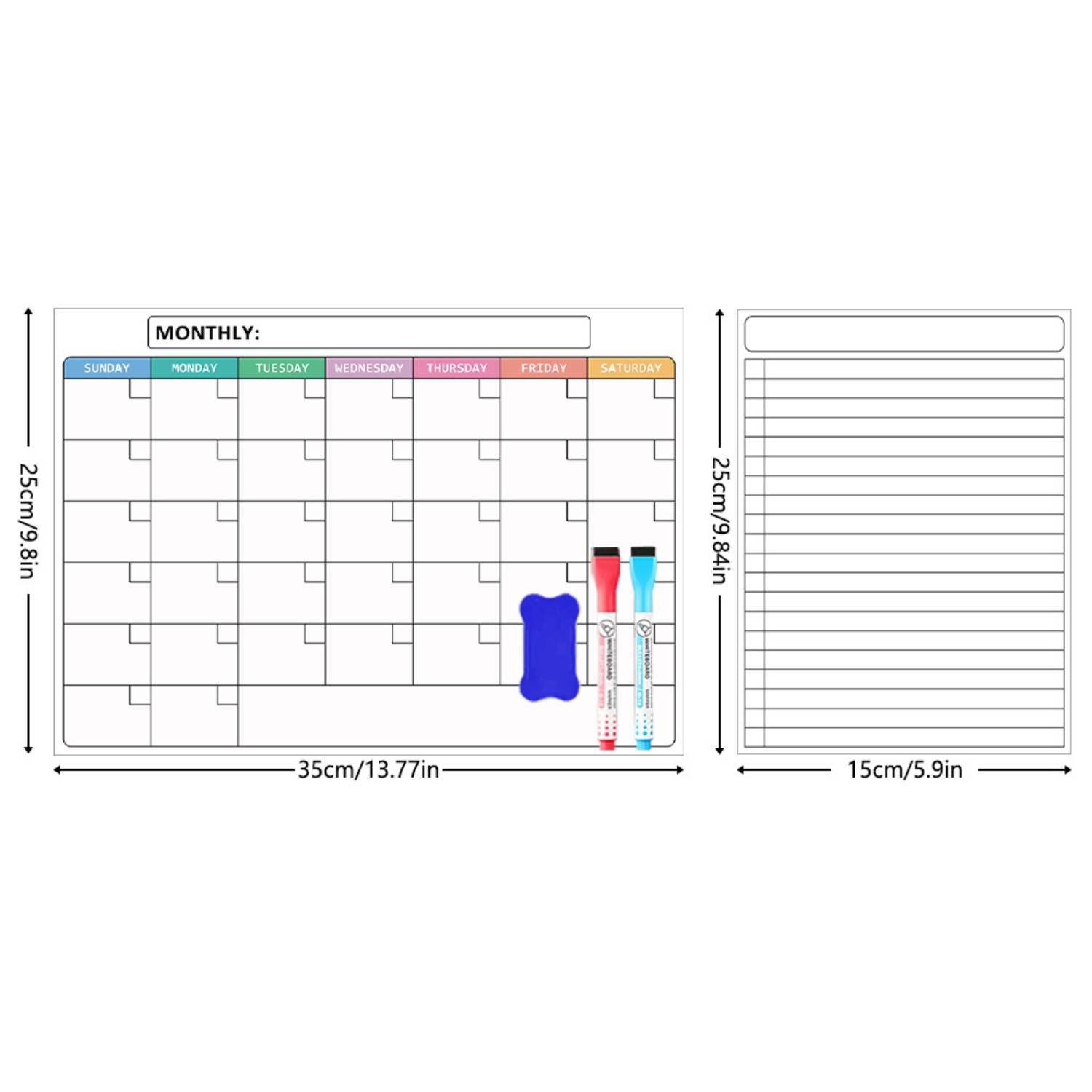 Magnetic Monthly Fridge Calendar 3