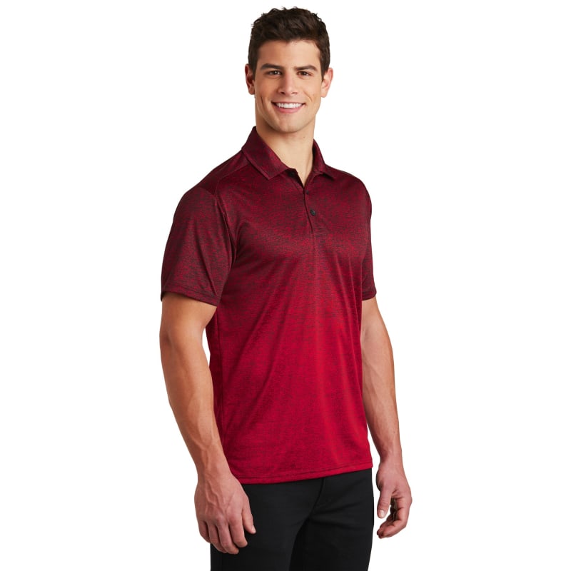 Sport-Tek Ombre Heather Polo. 6
