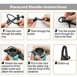 Paracord Flask Tumbler Rope Bottle Holder 14