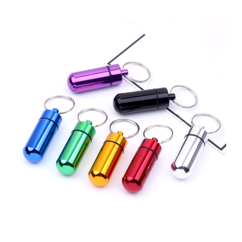 Waterproof Aluminum Pill Holders Storage Drug Container 1