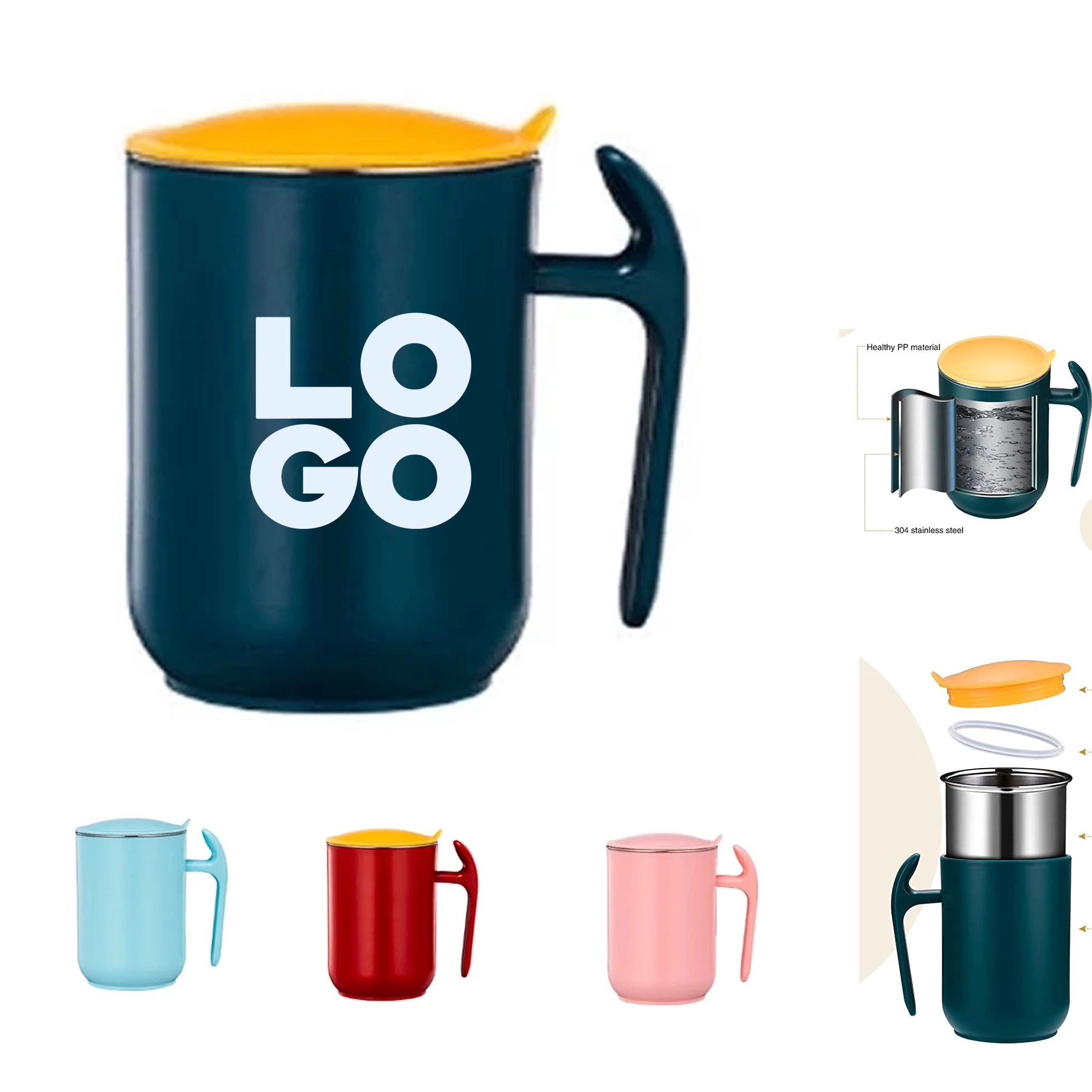 18 Oz Stainless Steel Coffee Mug 2