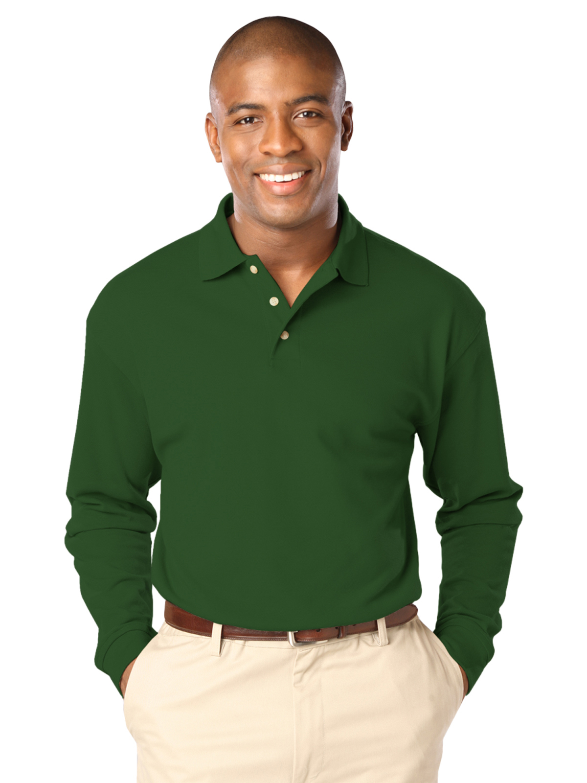 Blue Generation - Men's Pocketless Superblend Long Sleeve Polo 39