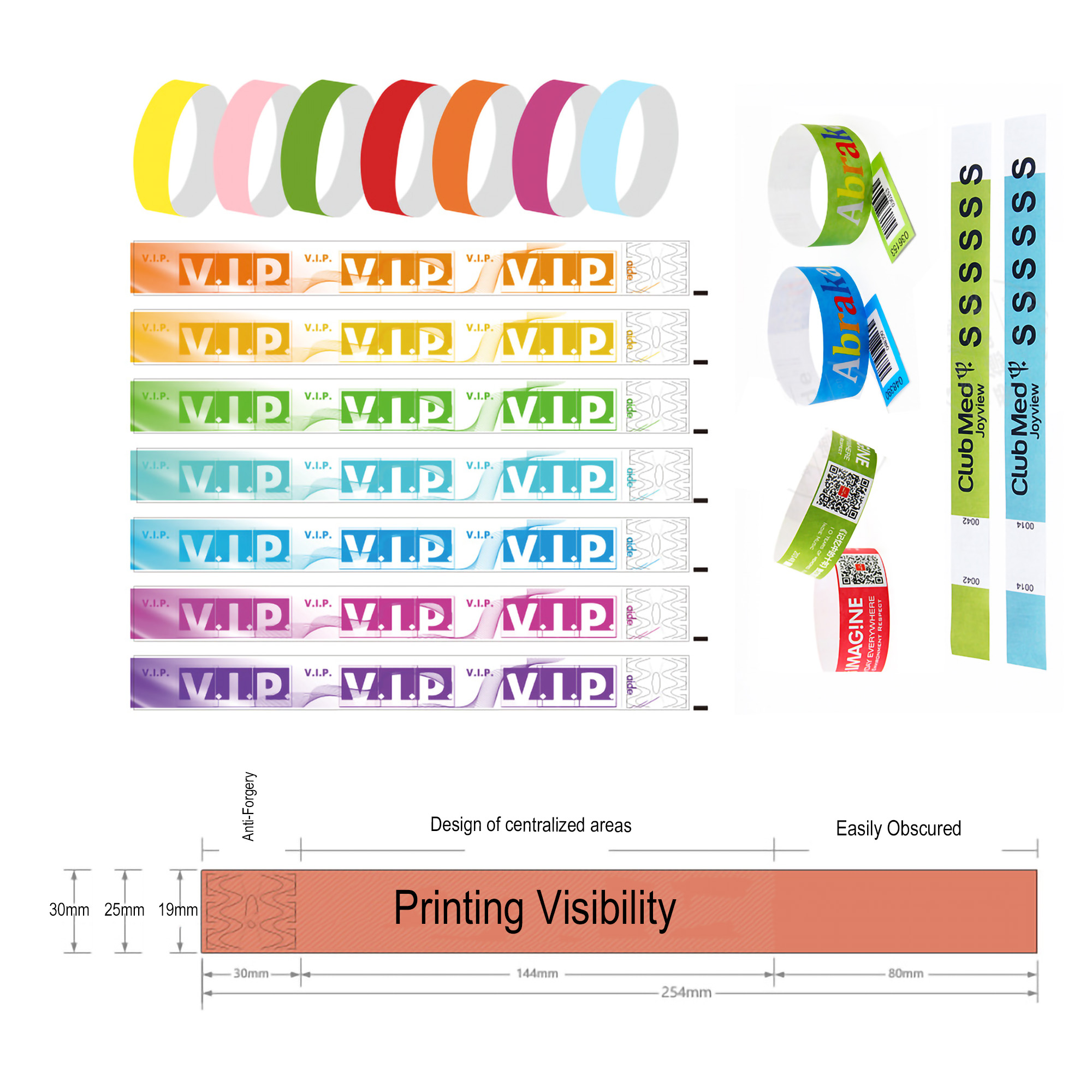 Printed Custom Premium Tyvek Wristbands 2