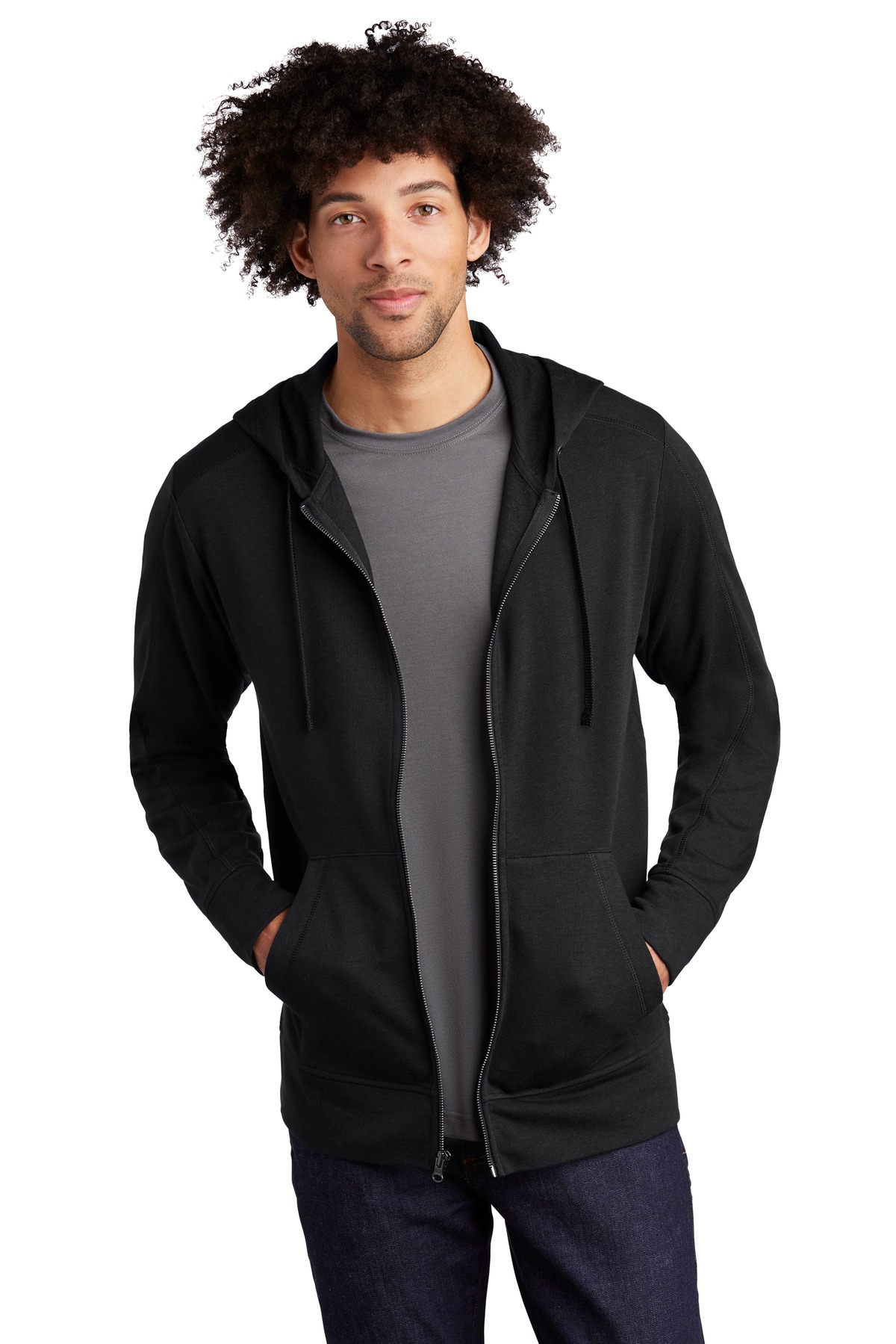 PosiCharge Tri-Blend Wicking Fleece Full-Zip Hooded Jacket
