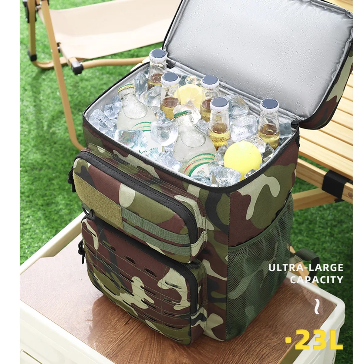 24L Camping Cooler Backpack Insulated Waterproof Lunch Bag 4
