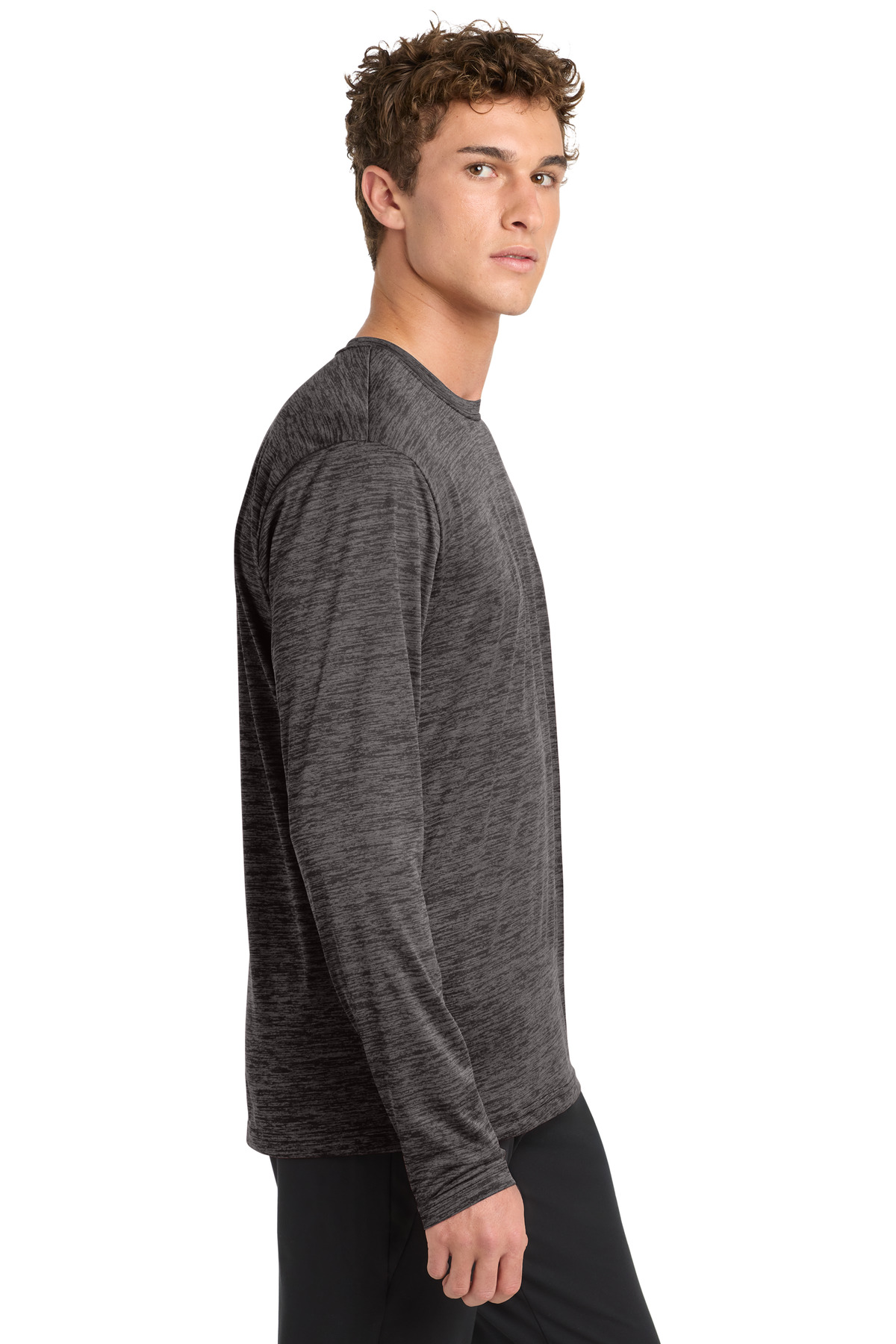 Sport-Tek PosiCharge Long Sleeve Electric Heather Tee. ST390LS 7