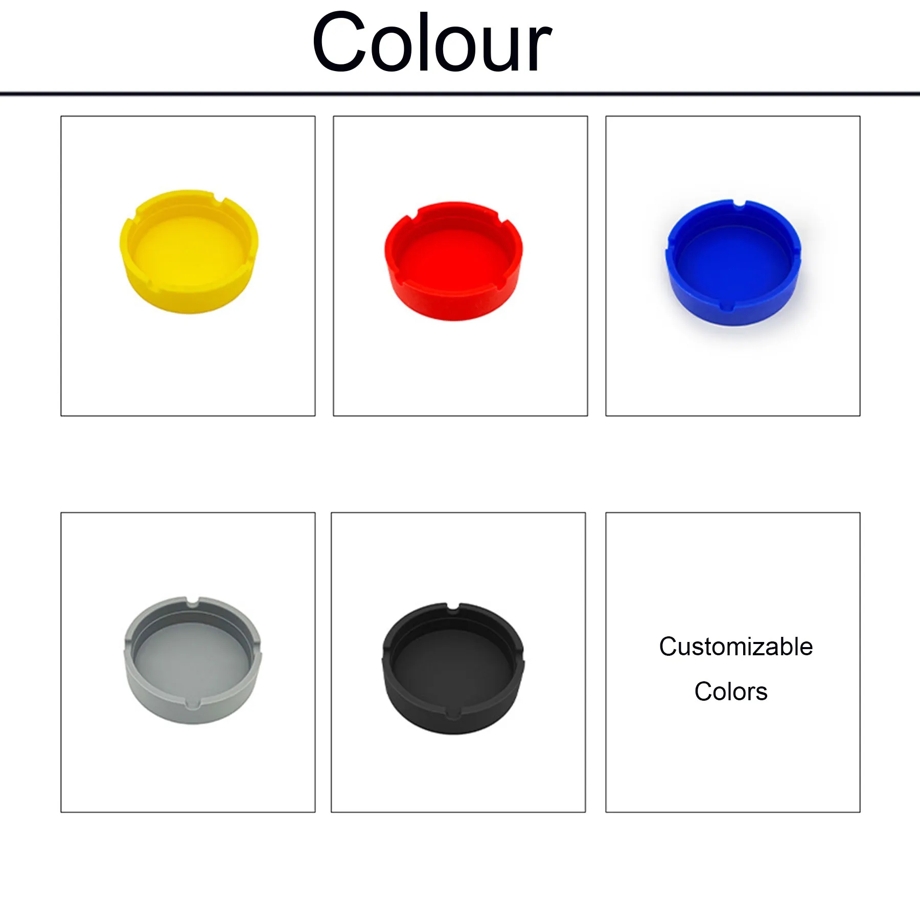 Silicone Anti-drop And Heat-resistant Round Ashtray 8