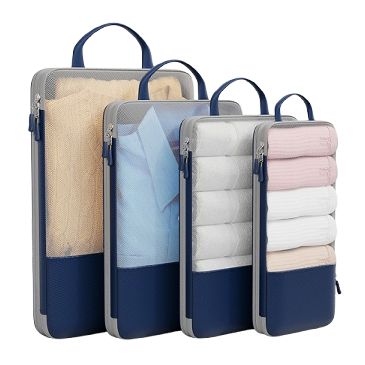 4-Pc Foldable Airflow Packing Bags - Luggage Organizers 9