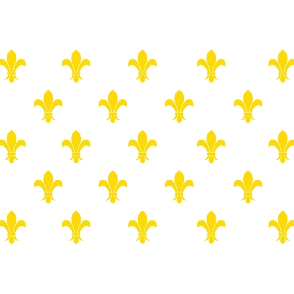 Special Historical Stick Flag - Gold Fleur de Lis 2
