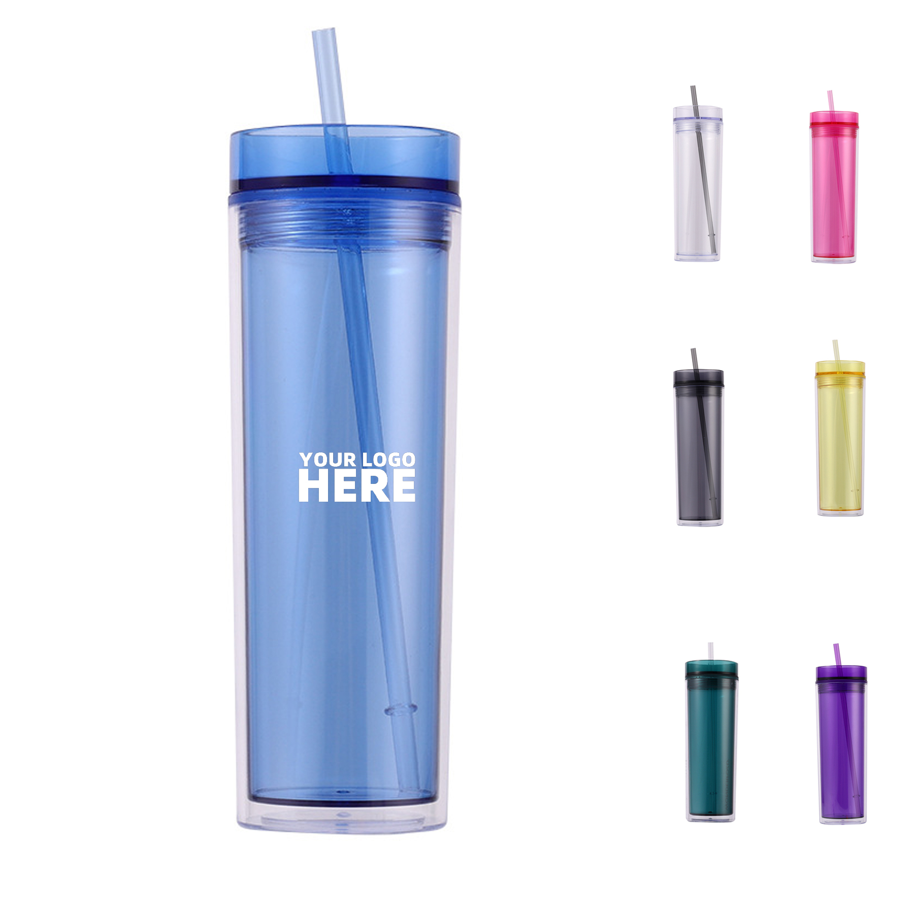 Plastic Tumbler With Lid And Straw 2