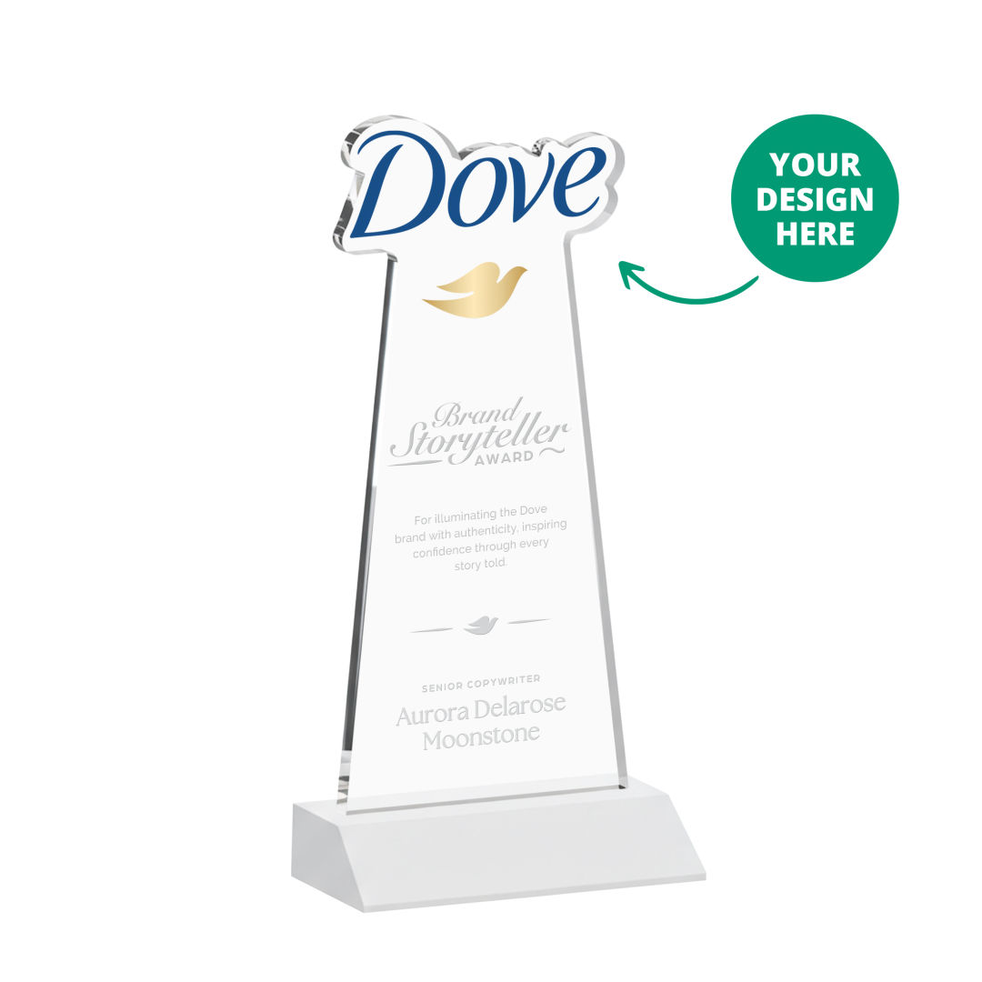 EdgeCraft Award on Mitered Base - White (via Air)