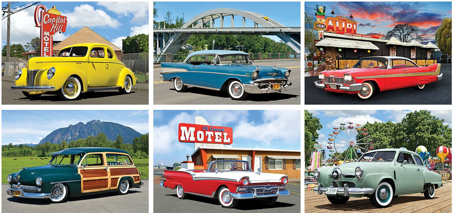 FULL COLOR DAYS GONE BY SPIRAL WALL CALENDAR