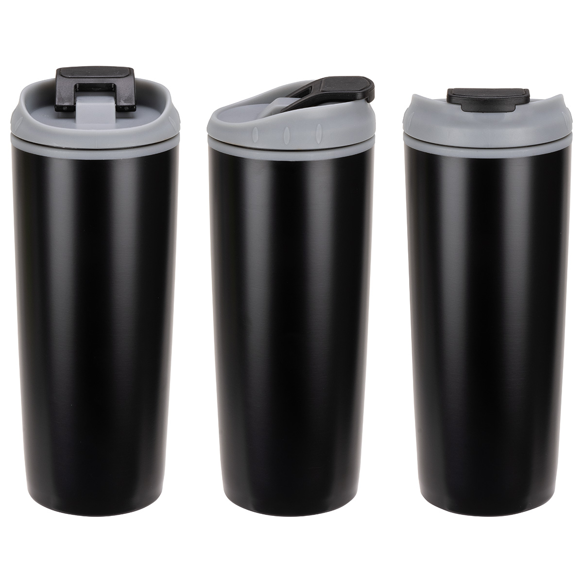 Olympia 17 oz Stainless Steel/Polypropylene Tumbler with Flip Top Lid 1