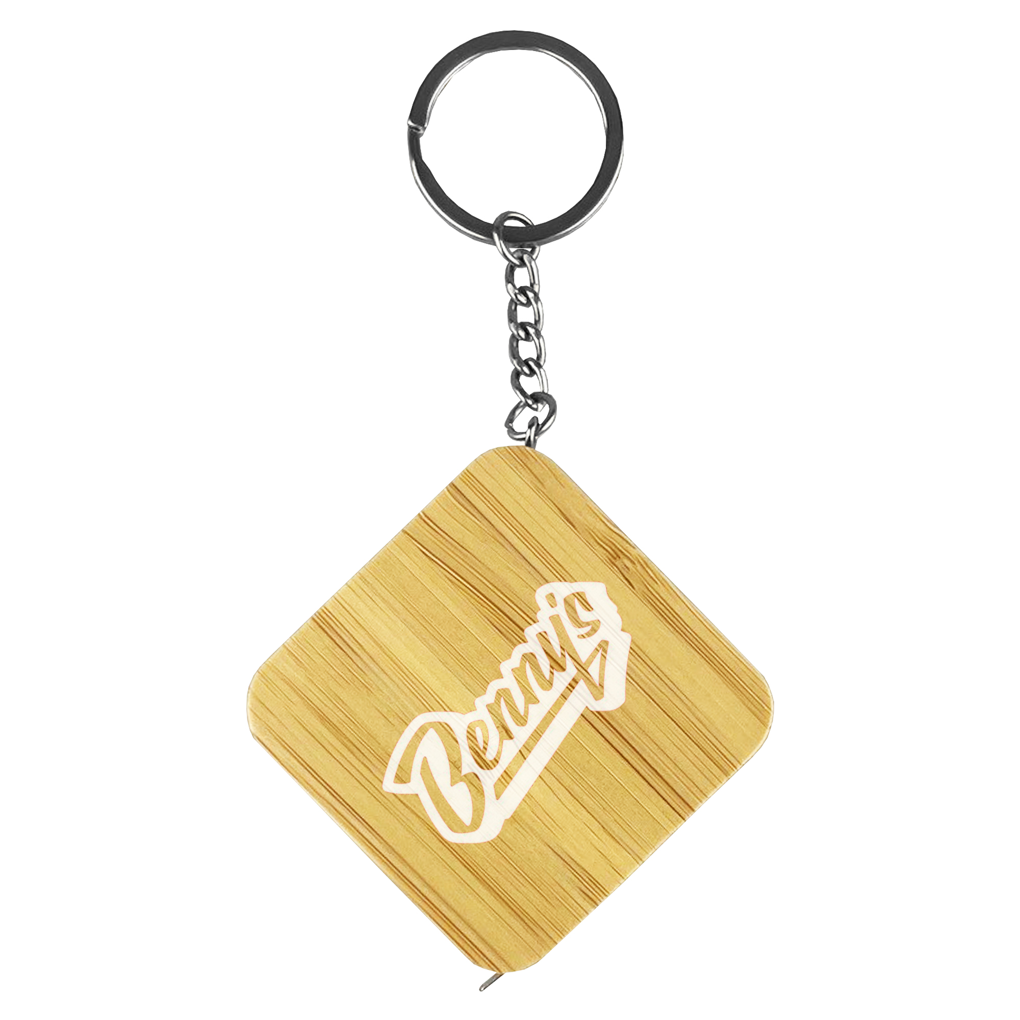 Bamboo Tape Measure Key Ring 5