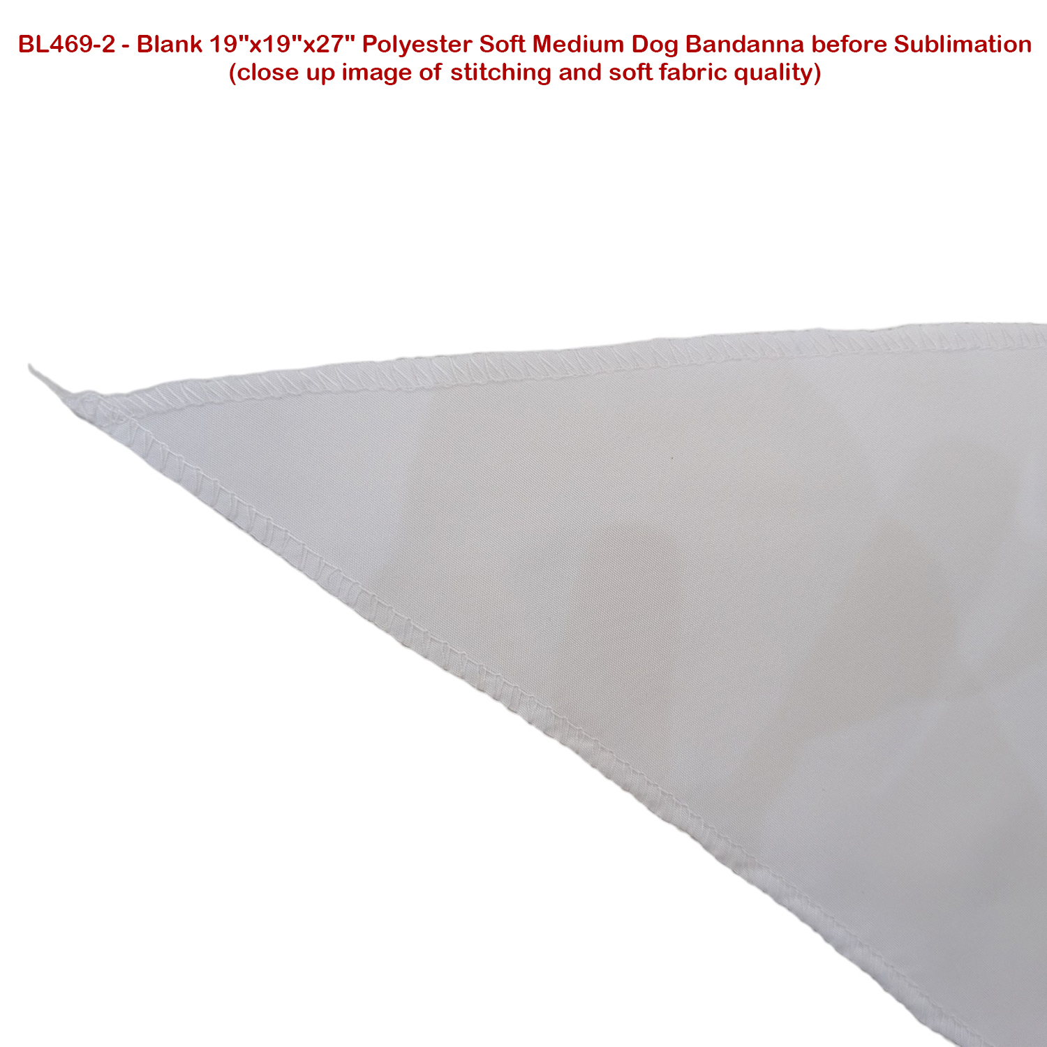 24 Hr Express Ship - Medium Dog Bandana, 19x19x27, Stitched Edges, Sublimated Edge to Edge 2