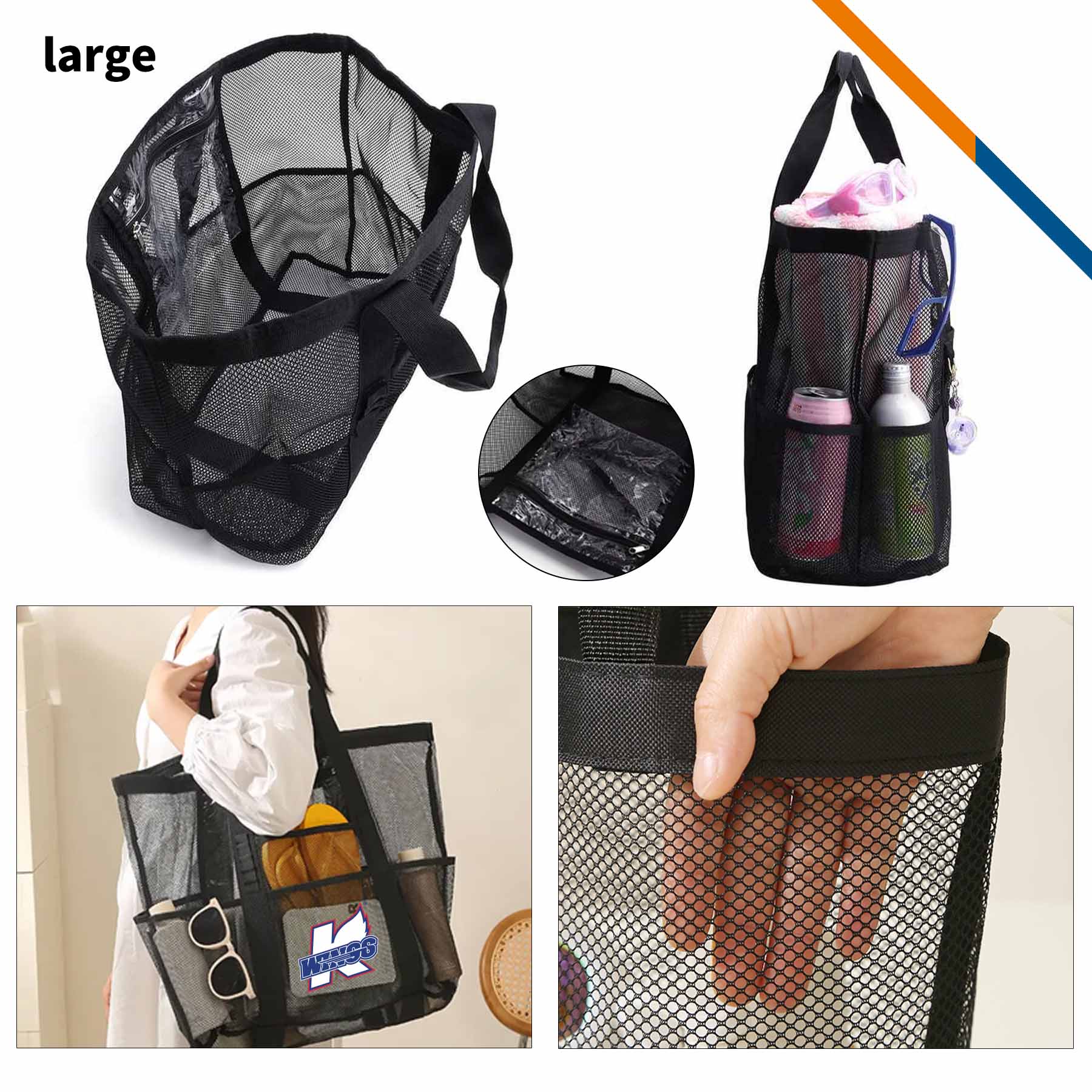 Verli Mesh Beach Bag 14