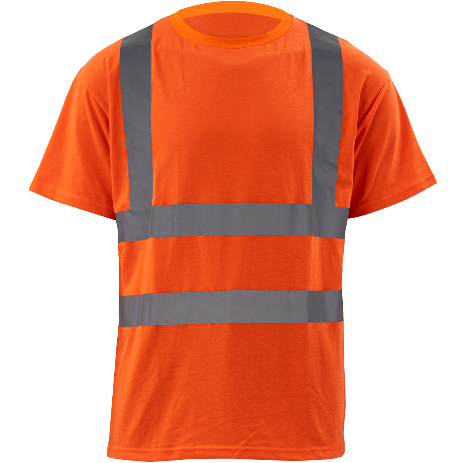 Class 2 Poly-Cotton Odor Reducing Double Band Reflective Tape Safety T-Shirt 8