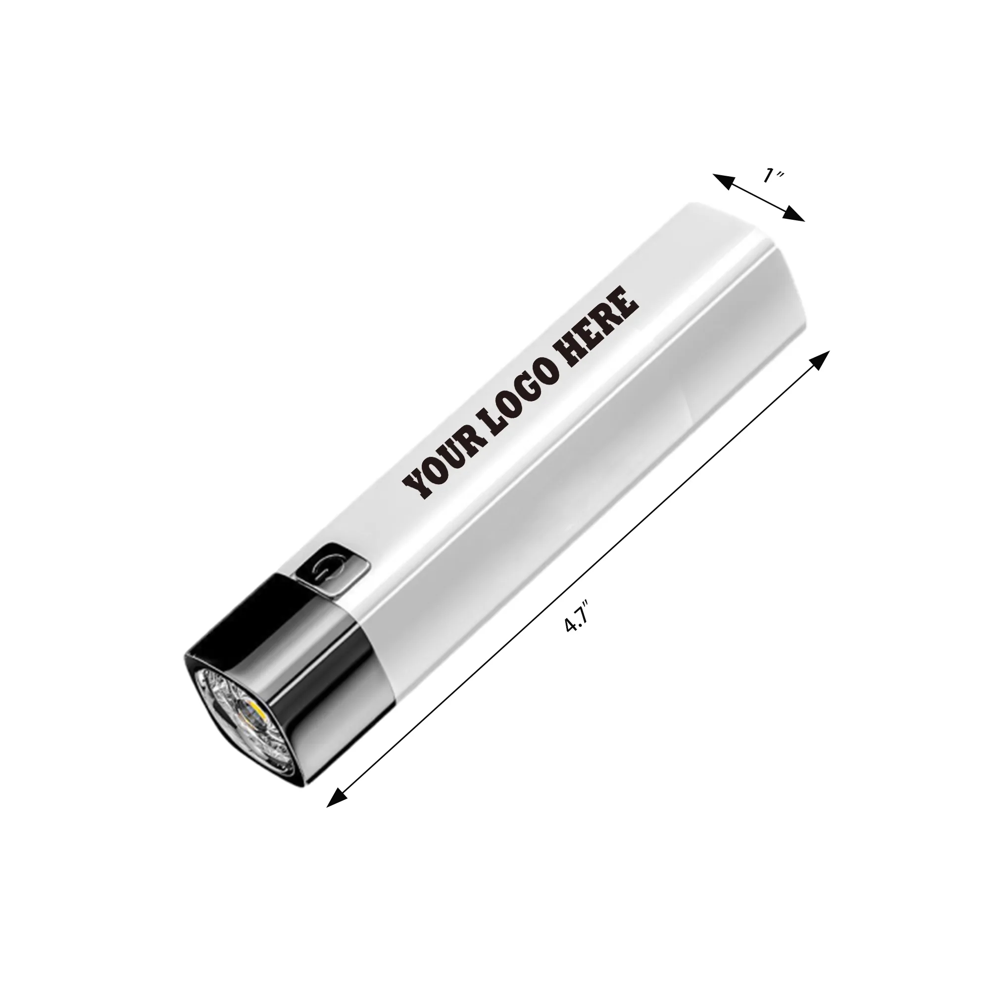 MOQ 50PCS Portable Small Size Charger Flashlight Power Bank 3
