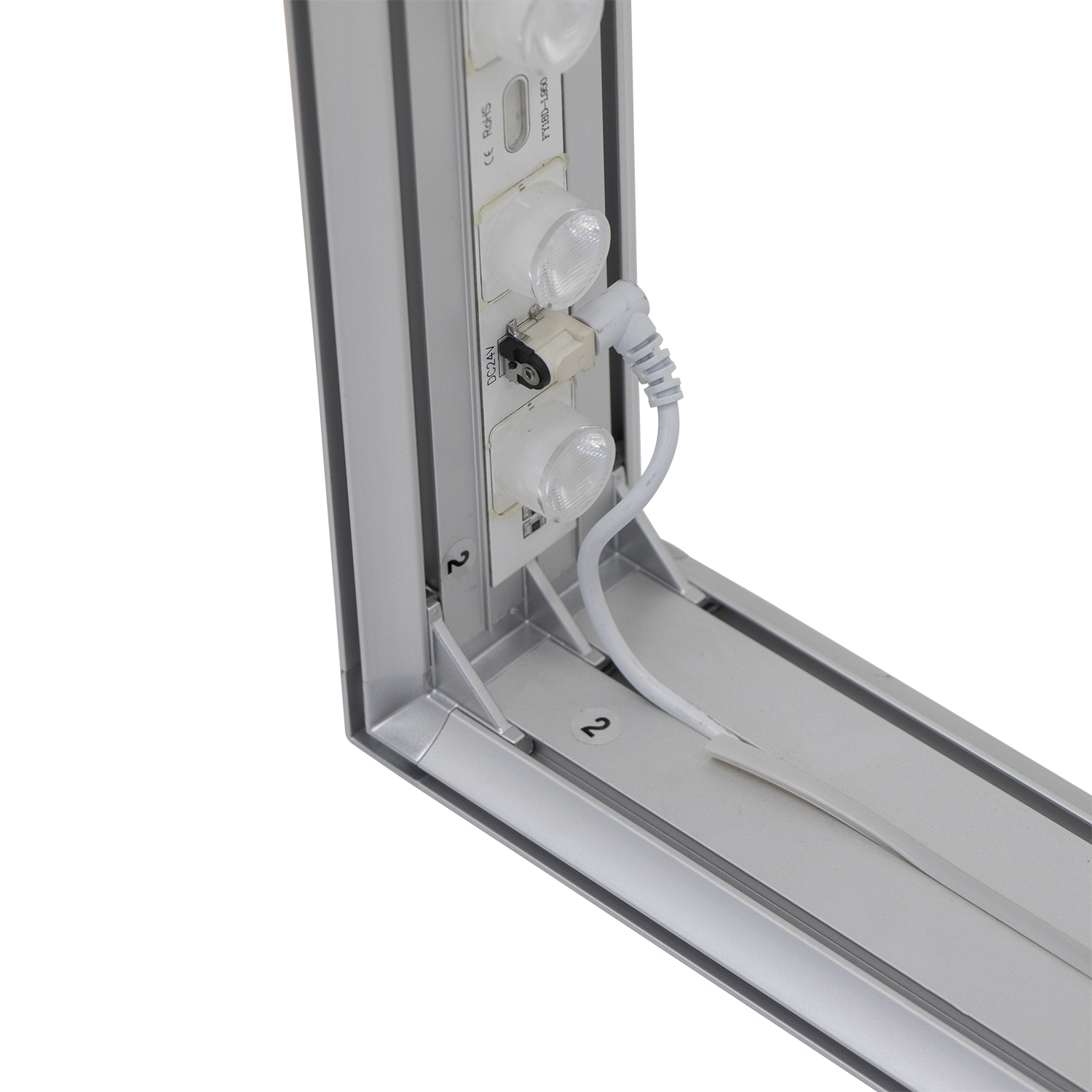 3' x 6.5' Deluxe SEG Glo Floor Display Hardware 10