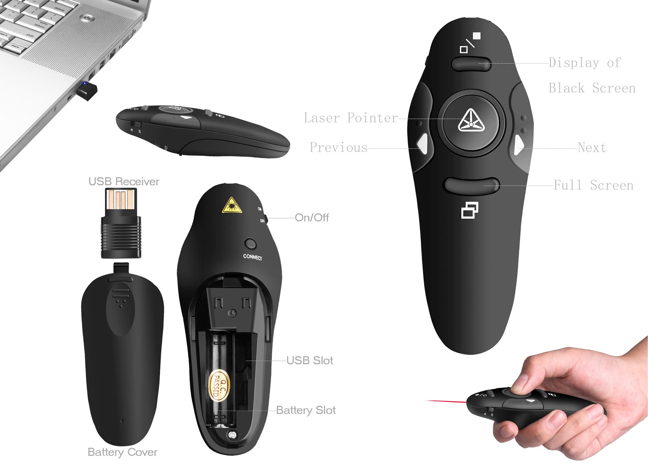 iBank ® 2.4GHz Wireless Presenter PowerPoint Clicker 2