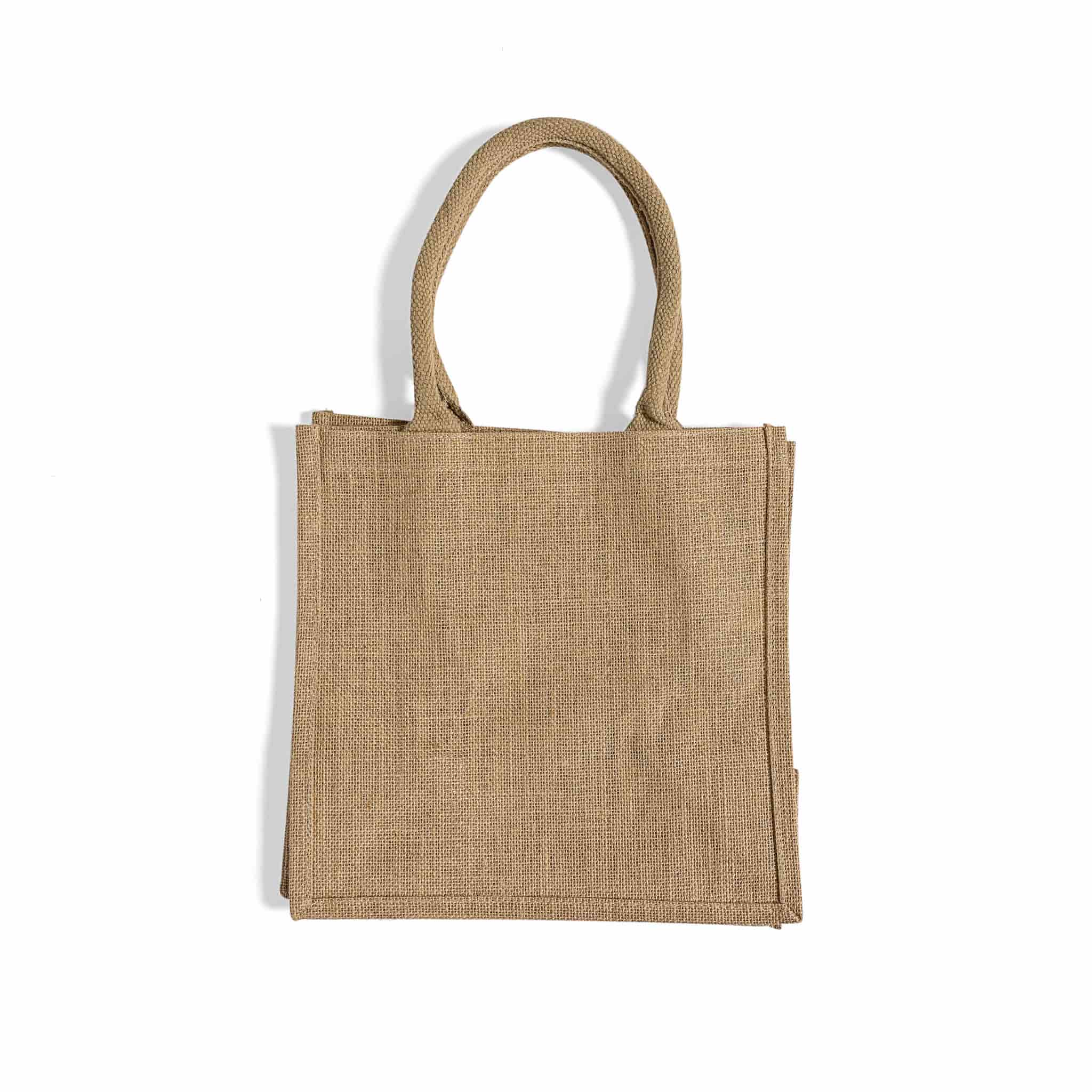 Square Jute Tote Bag, custom tote bag with logo imprint 8