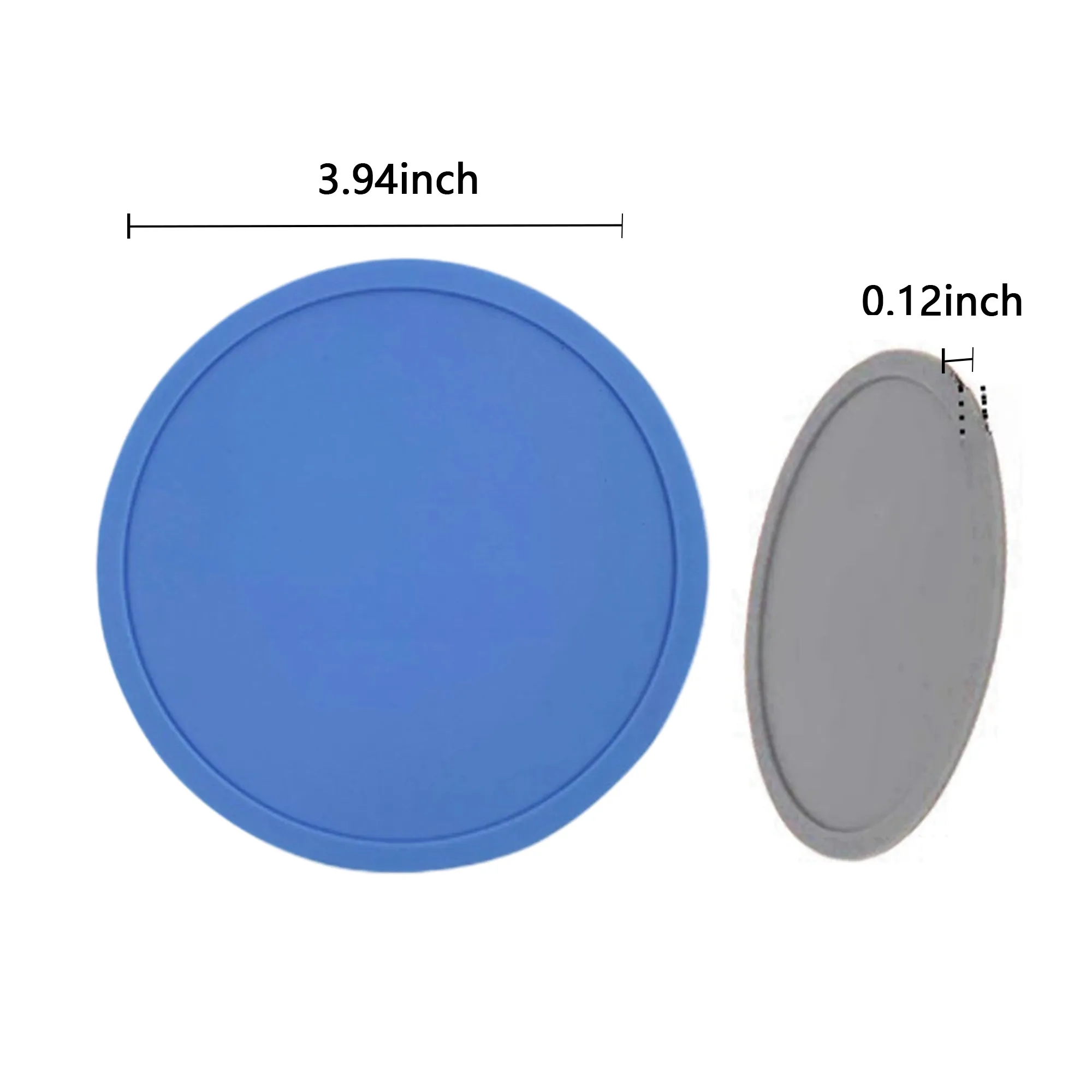 Round Silicone Coaster with Spill Resistant Design 8