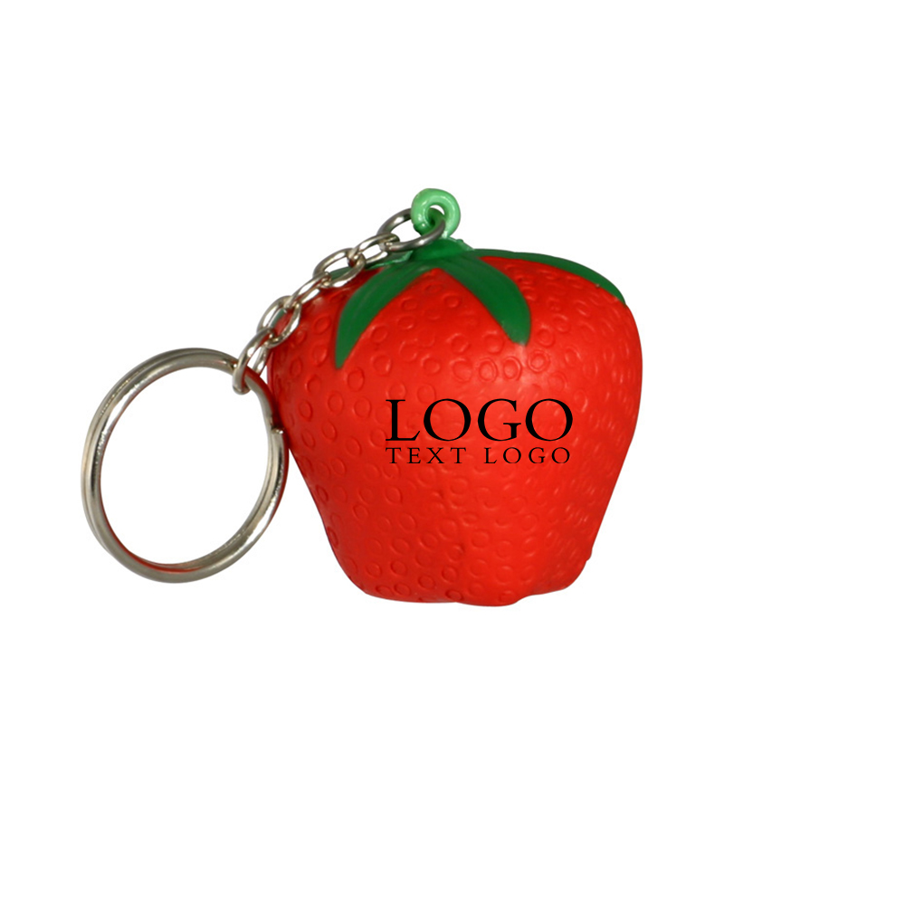 Strawberry Shaped Squeeze Stress Reliever Keychain 4