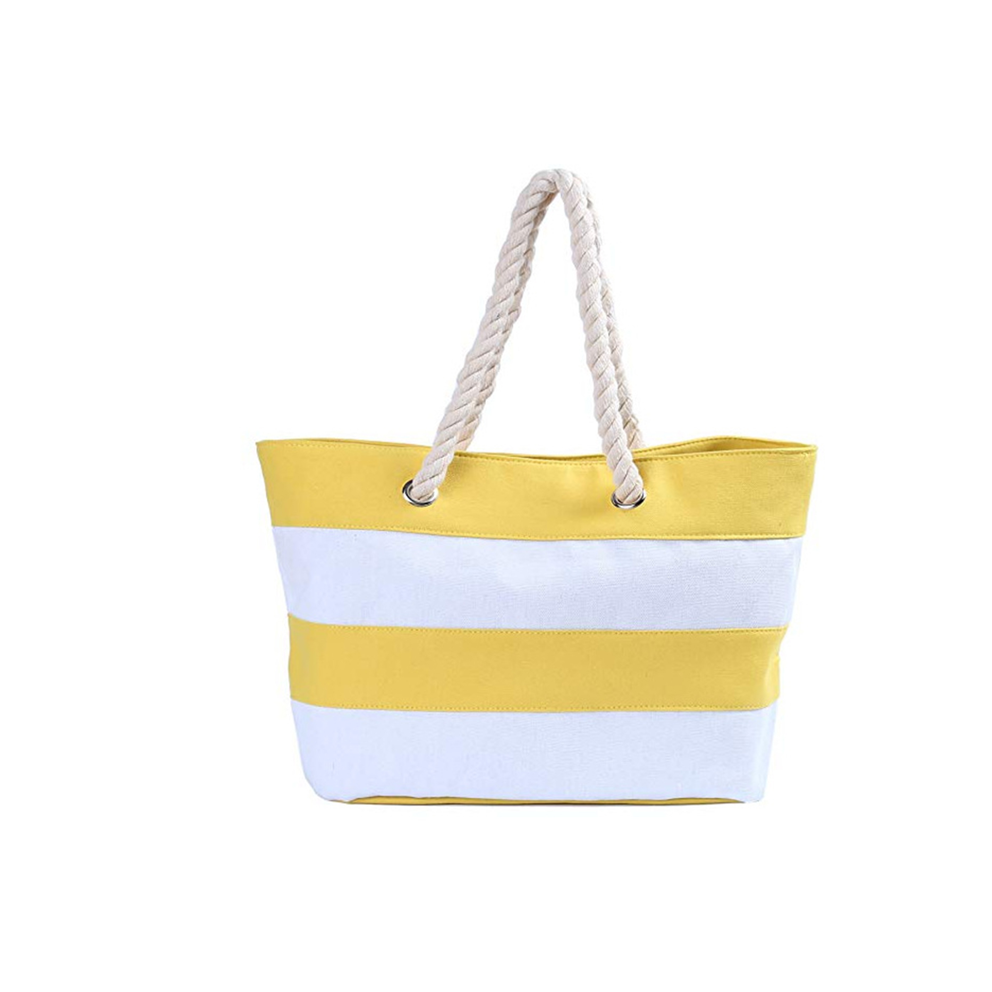 Canvas Beach Tote With Soft Rope Handles, custom tote bag with logo imprint 4