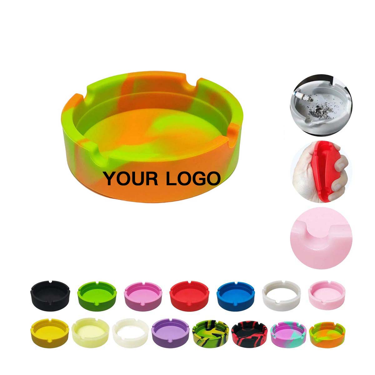 Durable Heat Resistant Silicone Ashtray for Smokers 5