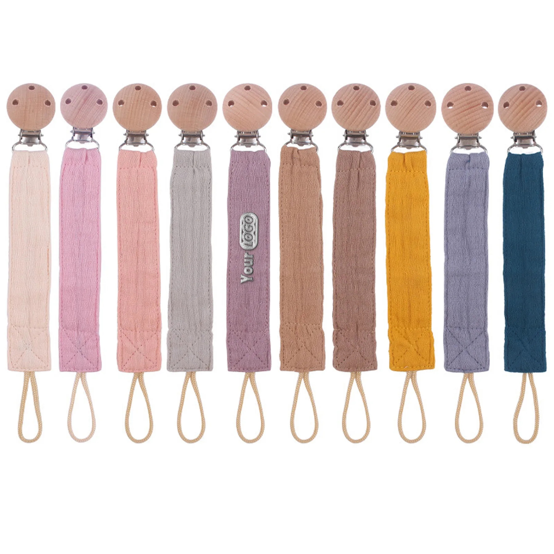 Cloth Strip Beech Pacifier Clip 3