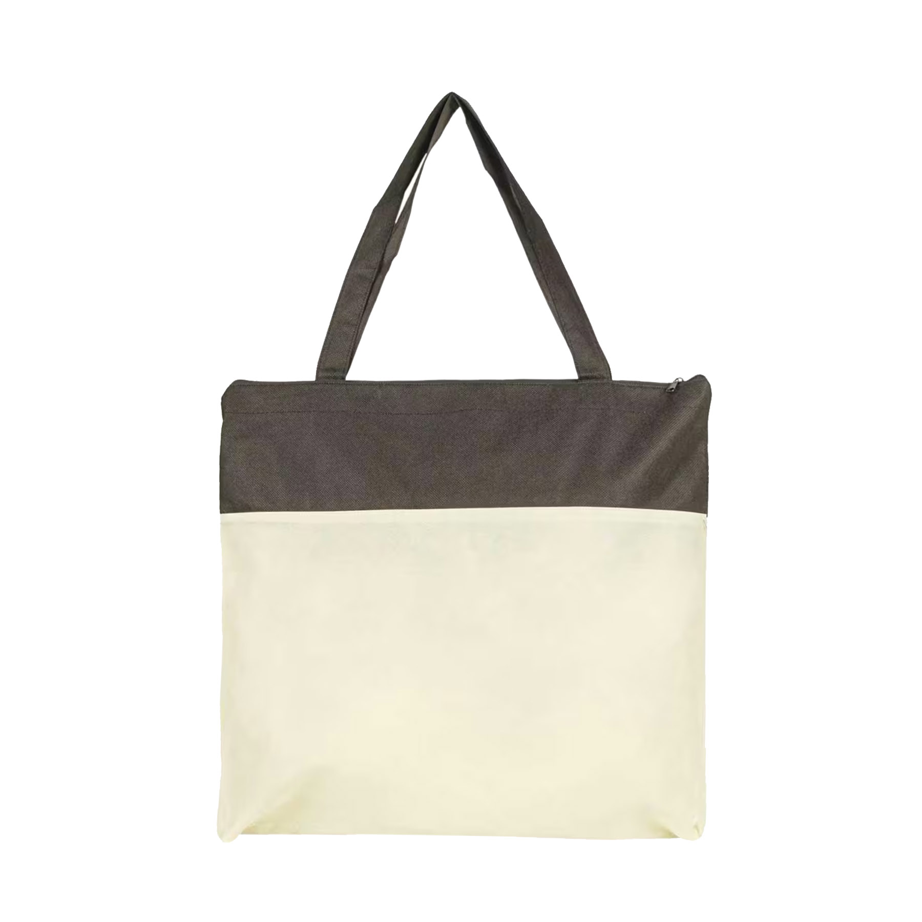 Recycled Non-Woven Polypropylene 2-Tone Zippered Tote 5