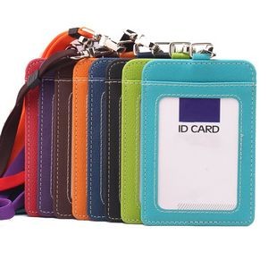 RFID Blocking PU Leather Card Holder with Lanyard 14