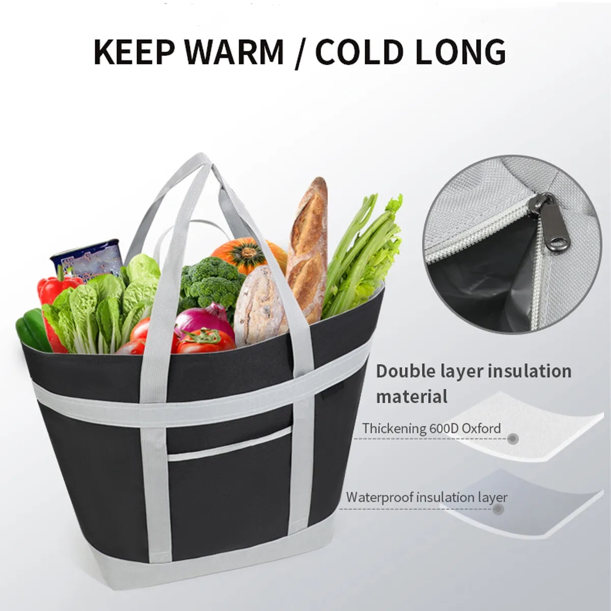 Outdoor Picnic Insulated Tote Aluminum Foil Thermal Bag 2