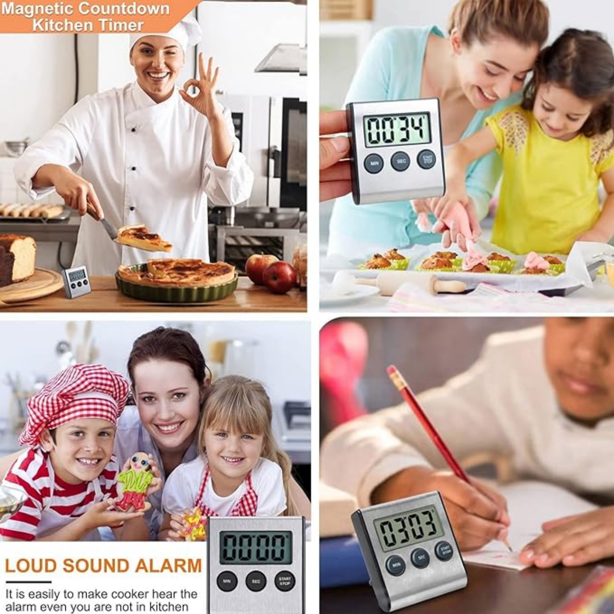 Stainless Steel Timer With Loud Alarm 5